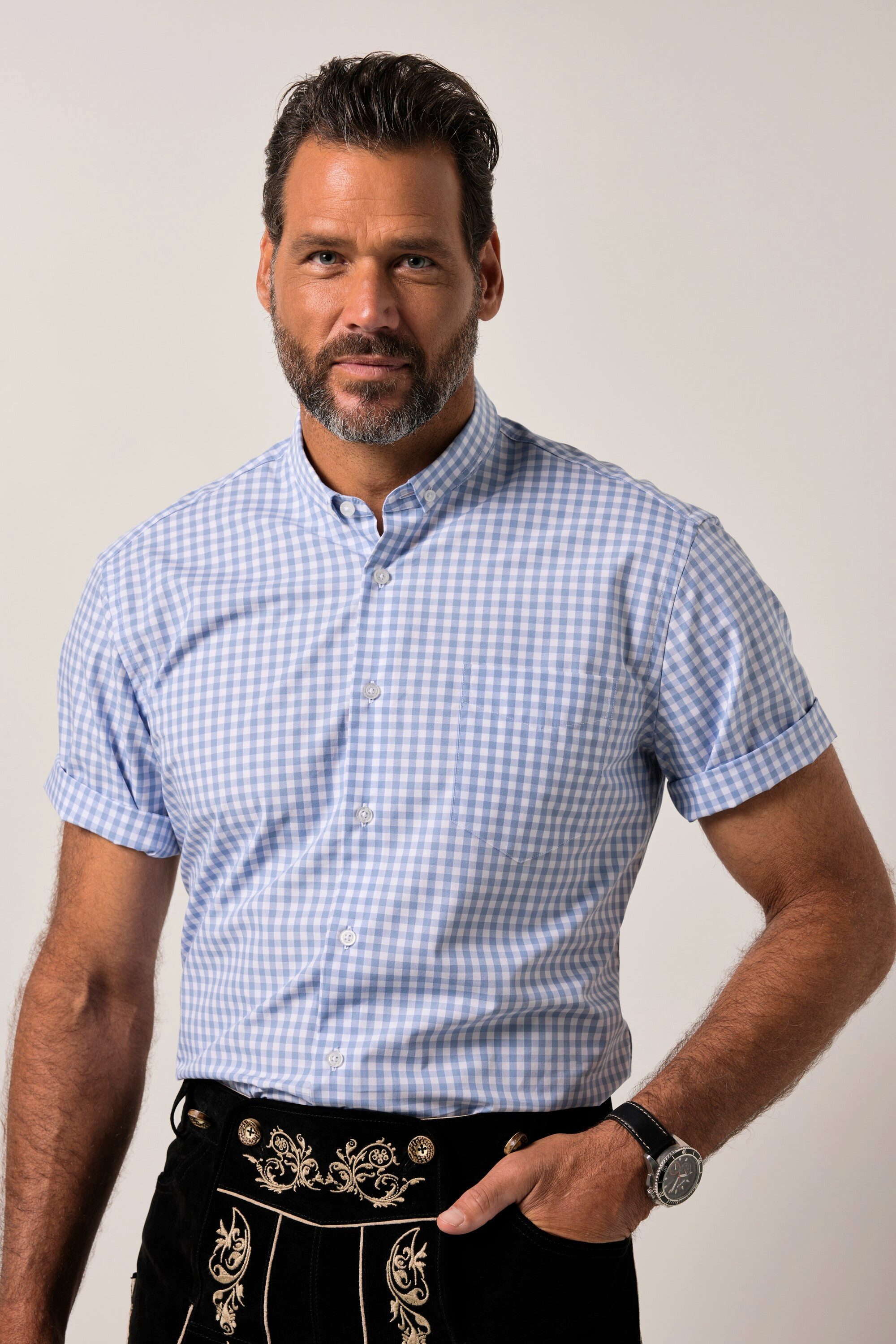 JP1880 Kurzarmhemd JP1880 Karohemd Tracht Halbarm Modern Fit bis 8 XL günstig online kaufen