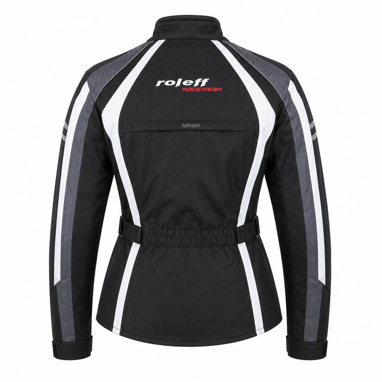 roleff Motorradjacke DAMEN RO980 schwarz-weiß-grau, atmungsaktiv, wasserdicht, Protektoren auch in großen Größen und anderen Farben erhältlich – Bild 4 von 5