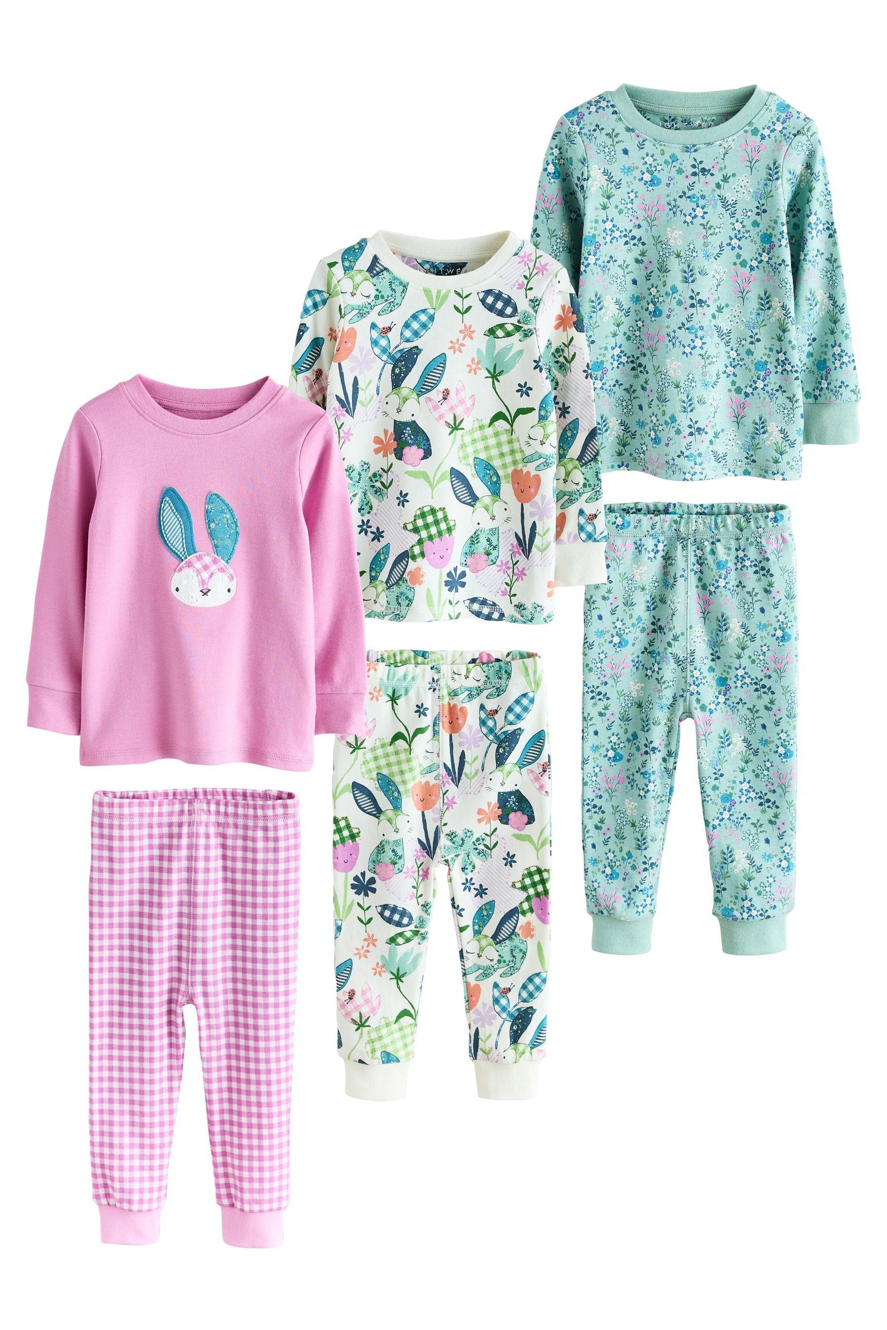 Next Pyjama Snuggle Schlafanzug im 3er-Pack, Stampy Star (6 tlg)