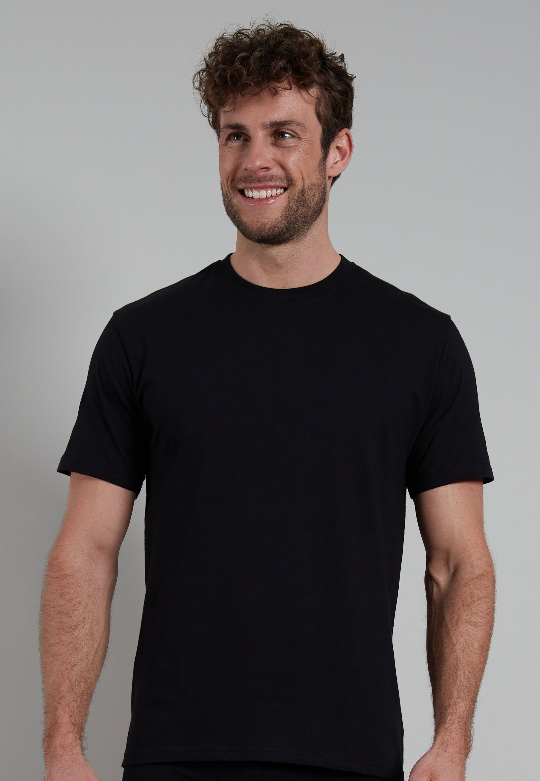 GÖTZBURG Unterziehshirt GÖTZBURG Herren T-Shirt schwarz uni 2er Pack (2-St) günstig online kaufen