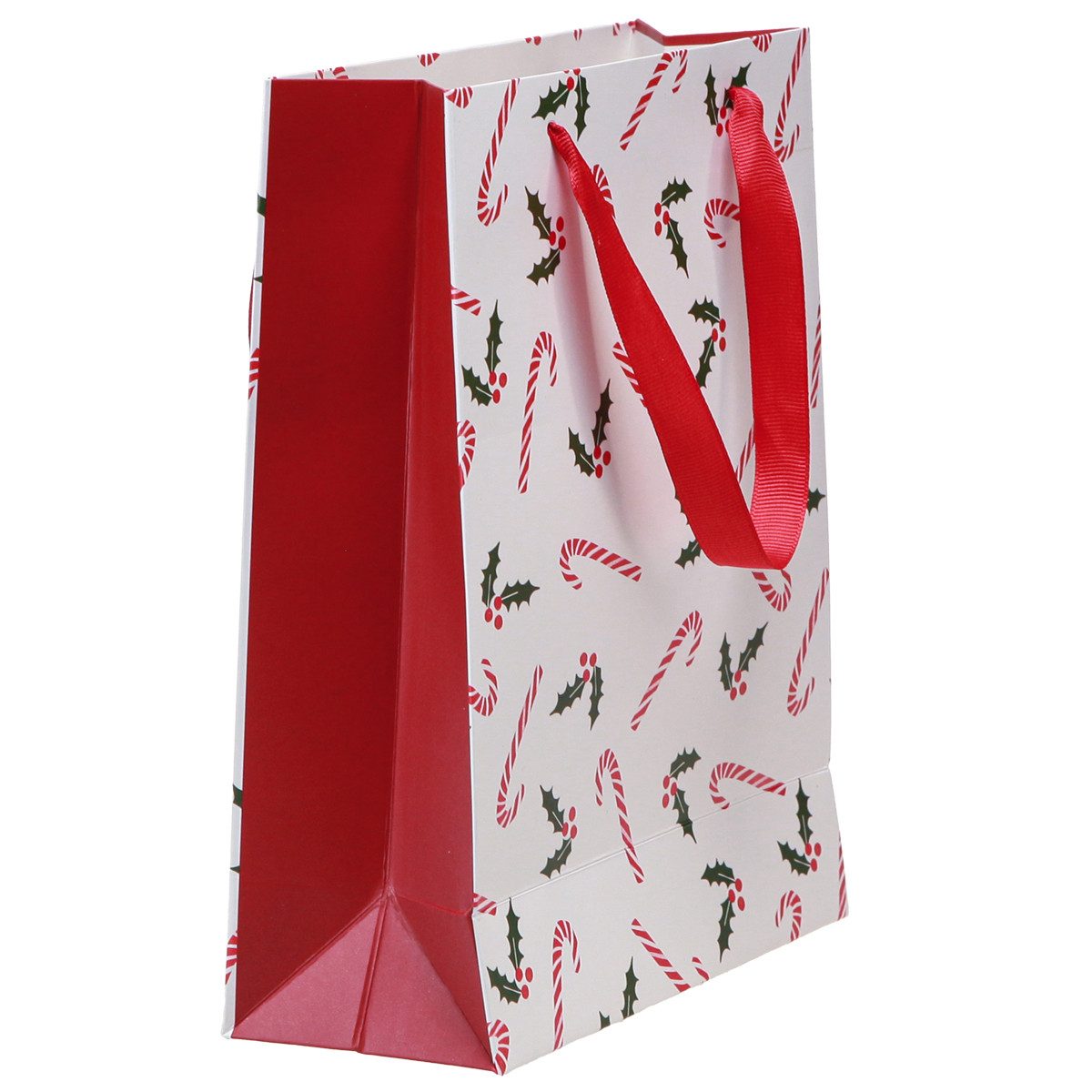 Kaemingk Tragetasche Weihnachtliche Geschenktasche mit Henkeln und festlichem Motiv, 4 Stü