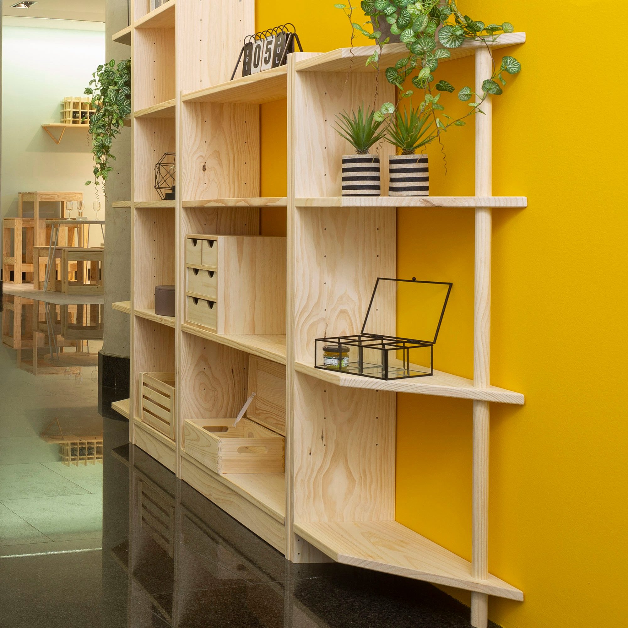 Astigarraga Kit Line Eckregal Vollholzregal "Gala" Eckregal mit 4 Ebenen