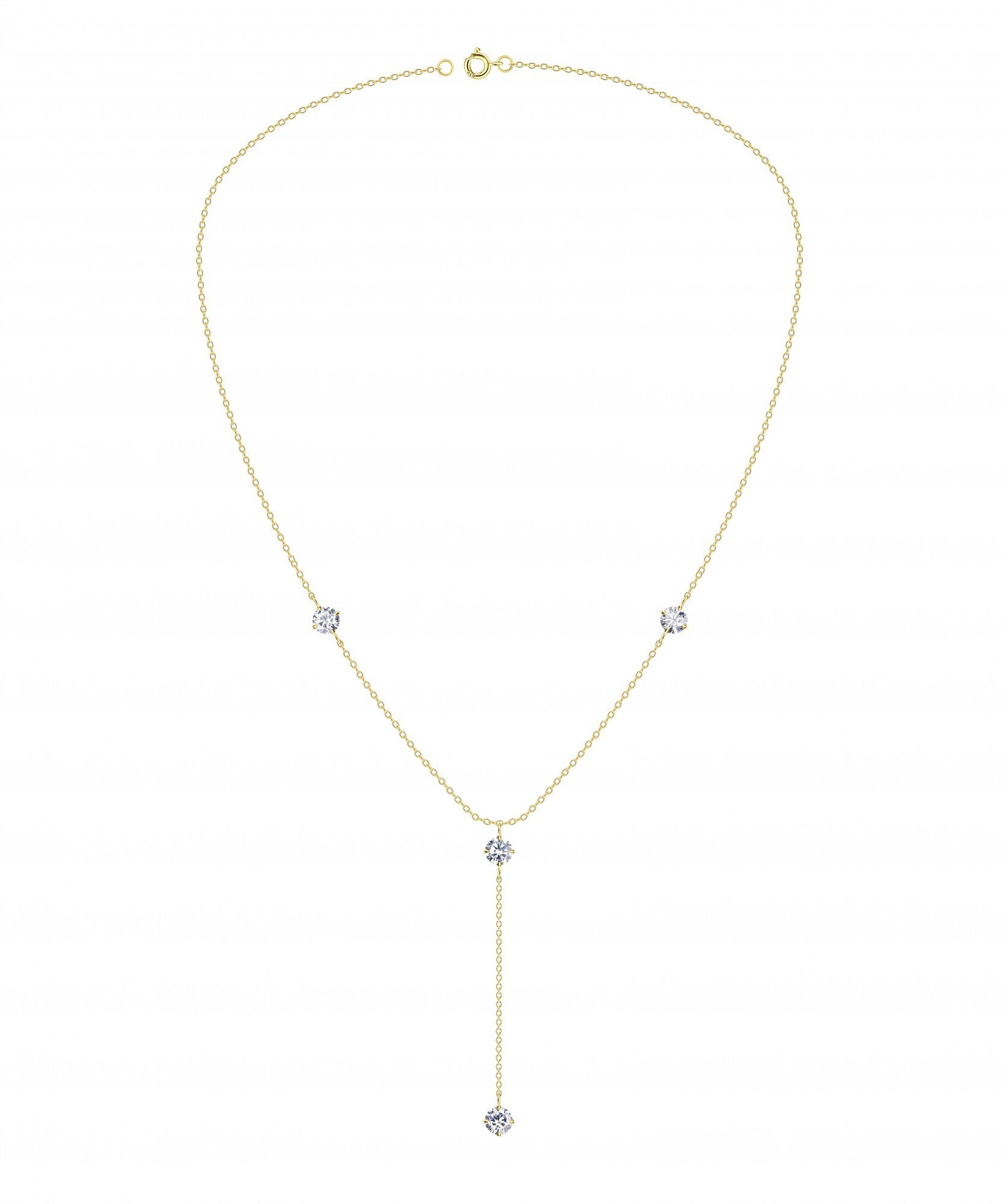 ALEXANDER YORK Kette mit Anhänger Y-Design ZIRKONIA in Gold, 925 Sterling S günstig online kaufen