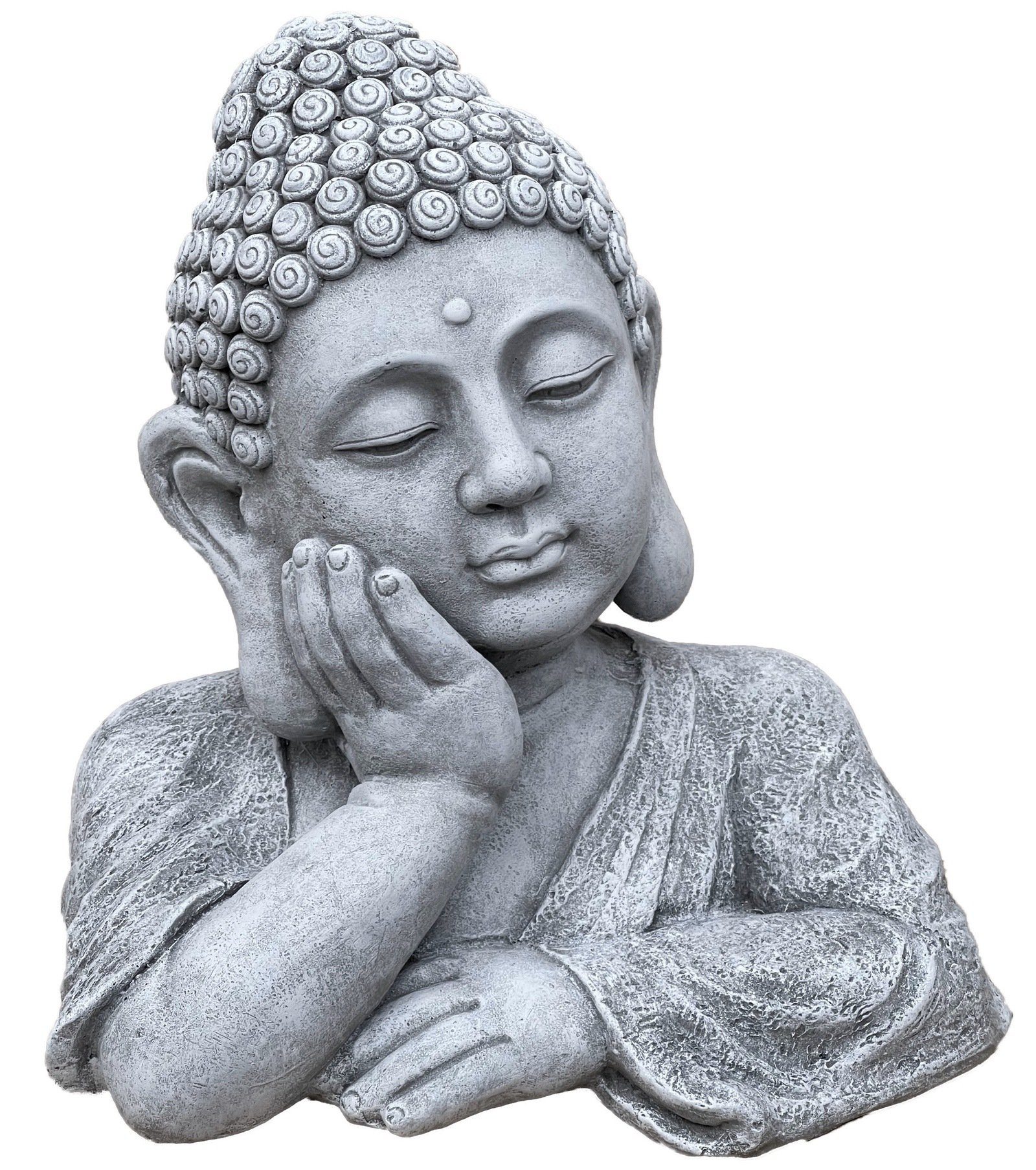 Stone and Style Gartenfigur Steinfigur Buddha Shiva Büste XL
