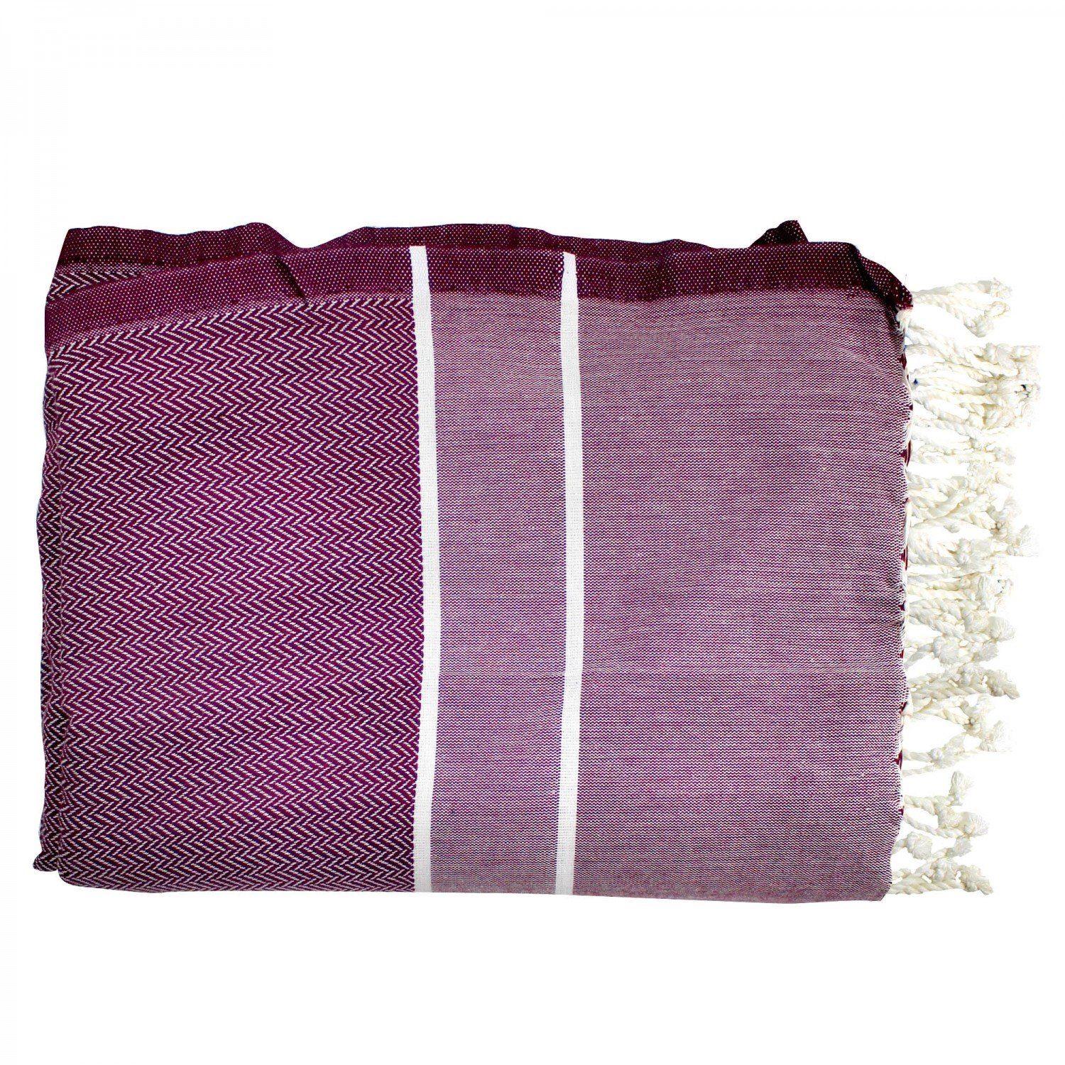 mitienda Hamamtuch Handtuch Fouta violett 100% Baumwolle, Tunesien, Frottier