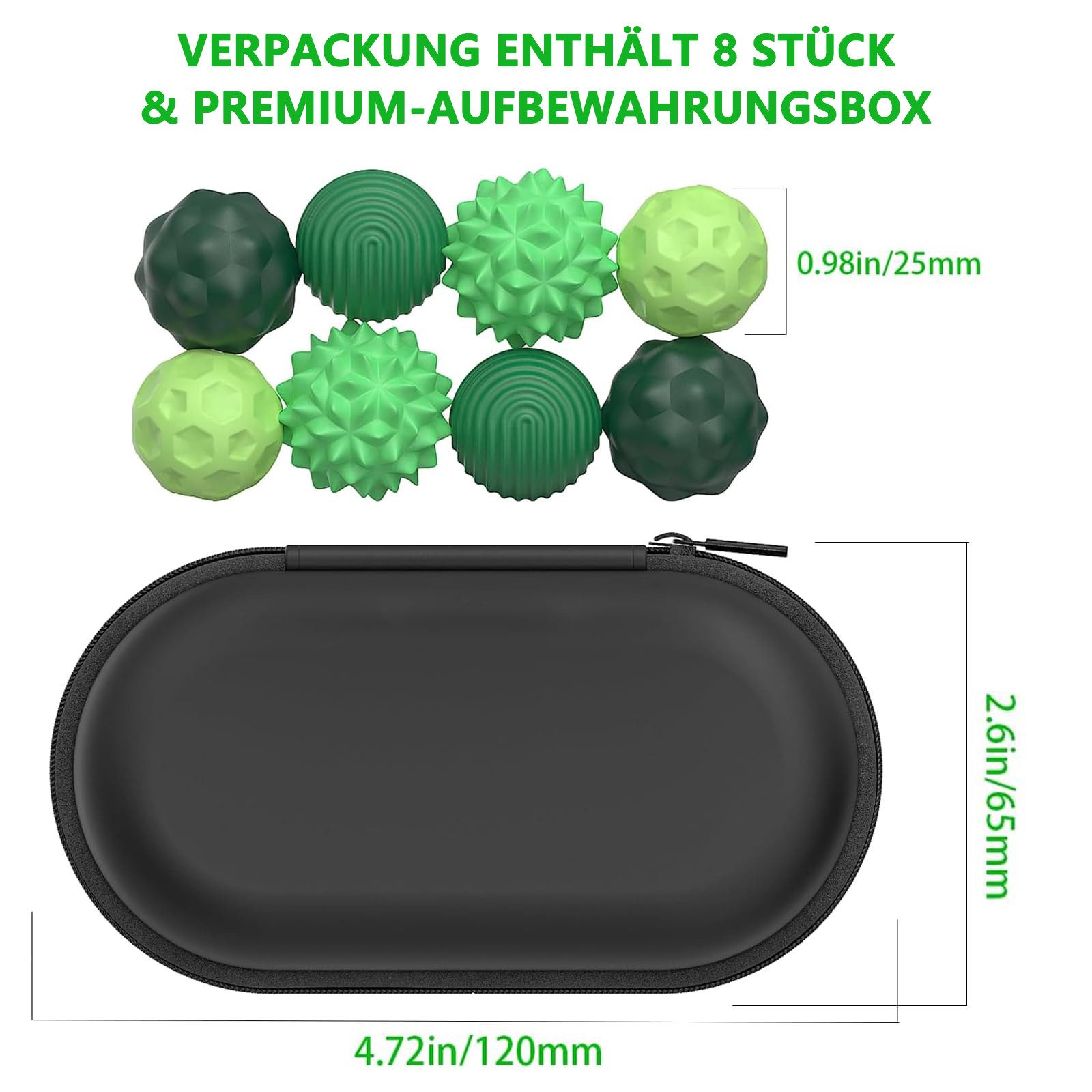 FOUORTUNATE-BEE Lernspielzeug 8 Stück Magnetische Fidget Toys, Magnetkugeln Stressball (Silikon Sensorik Spielzeug, Magnetische Anziehungskraft Stress Bälle mit Silikonhülle), Sensory Toy, Anti-Stress Fidget Toys für Stress, Angst