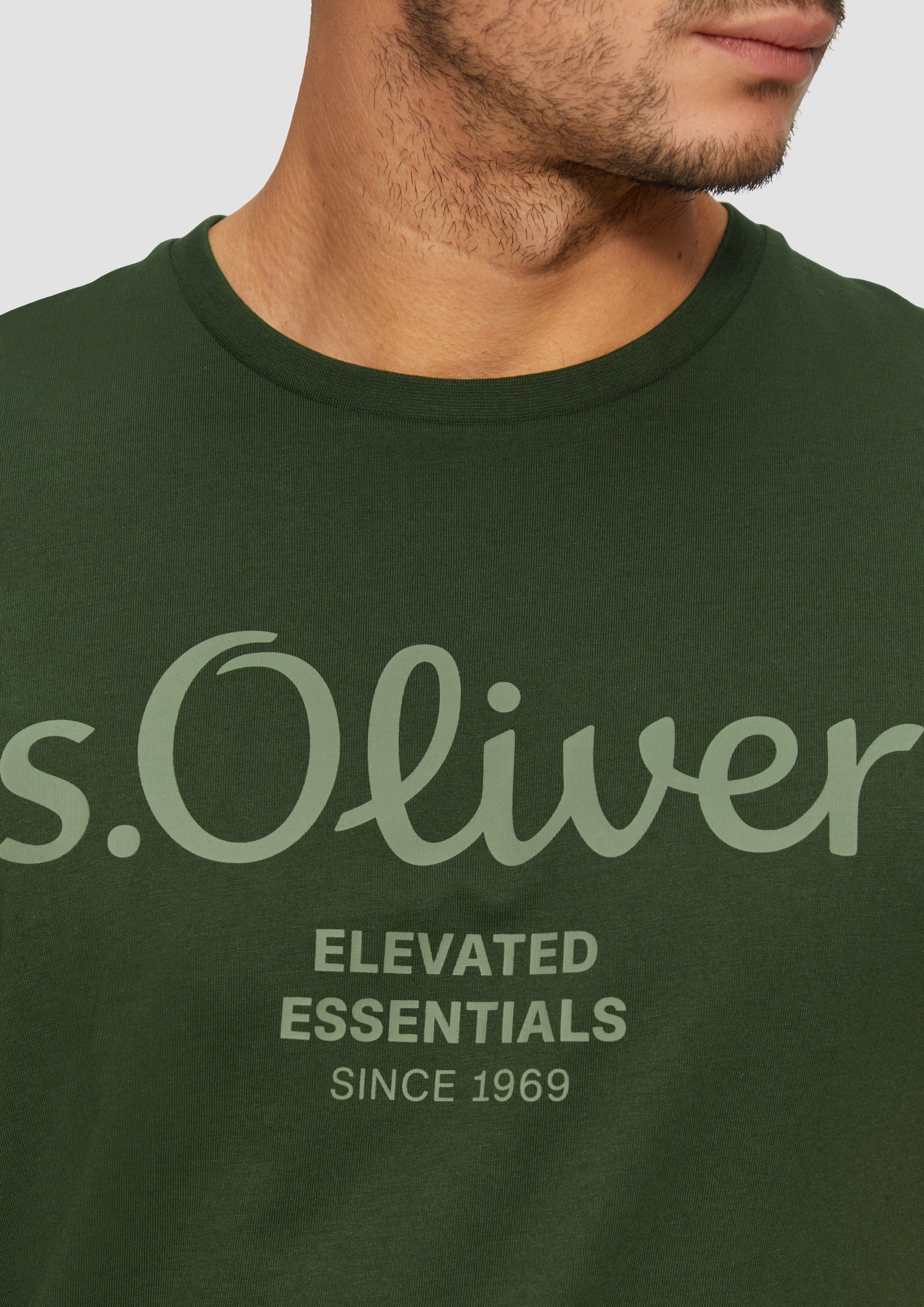 s.Oliver Kurzarmshirt T-Shirt mit Logo-Print Artwork günstig online kaufen