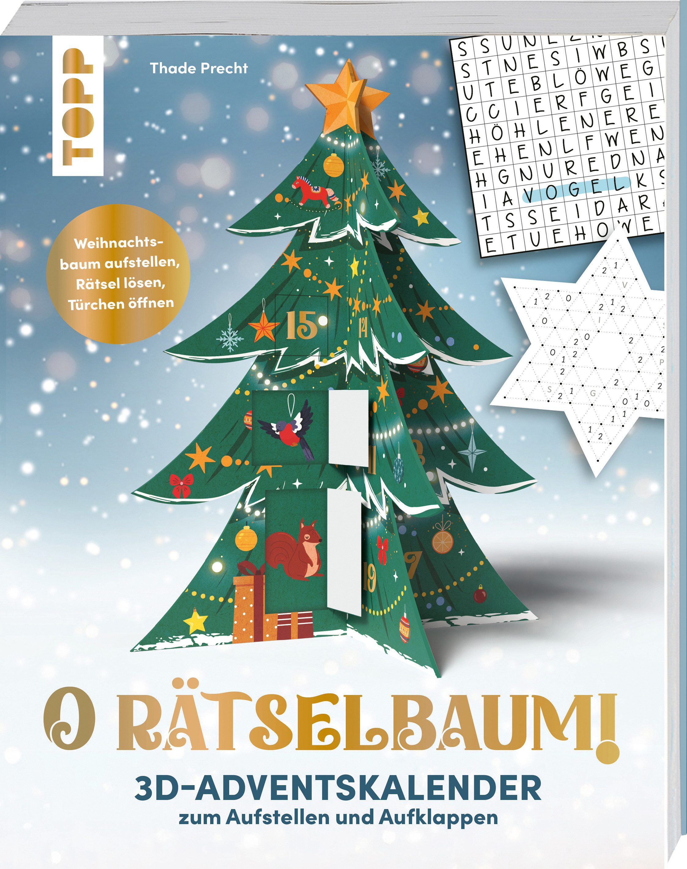 Topp Adventskalender 3D-Adventskalender O Rätselbaum, 160 Seiten