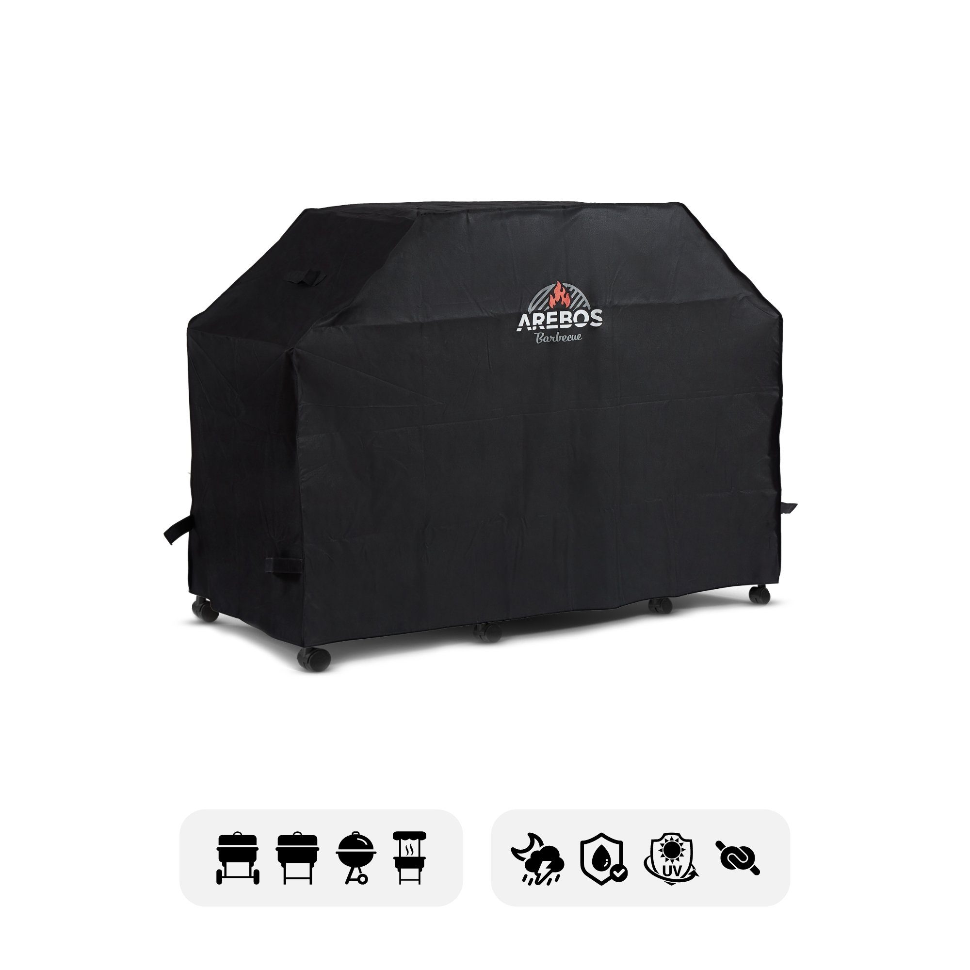 Arebos Grillabdeckhaube Schutzhülle Wasserdicht 600D Oxford, Anti-UV & 2 Griffe