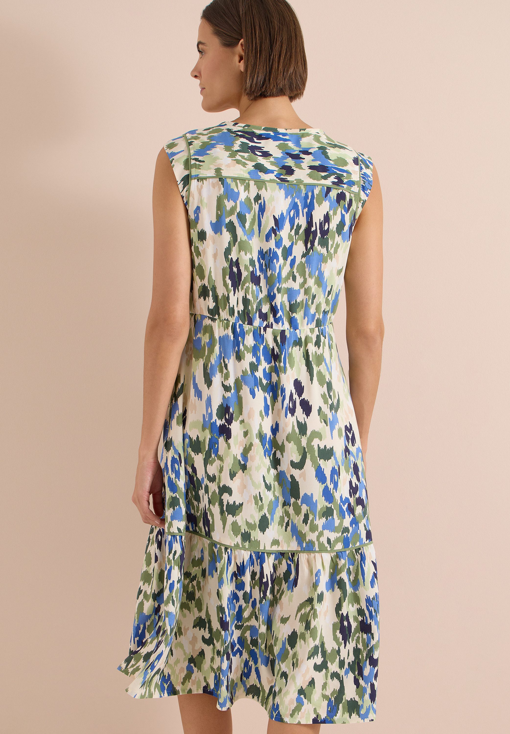 CECIL Midikleid Midi-Sommerkleid mit grafischem Muster