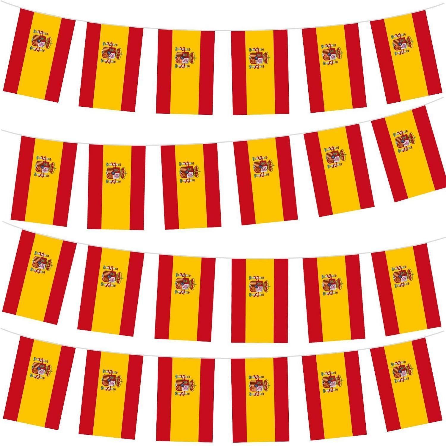 LuxusKollektion Flagge Flaggenkette Spanien 10m 30 Fahnen (1-St)
