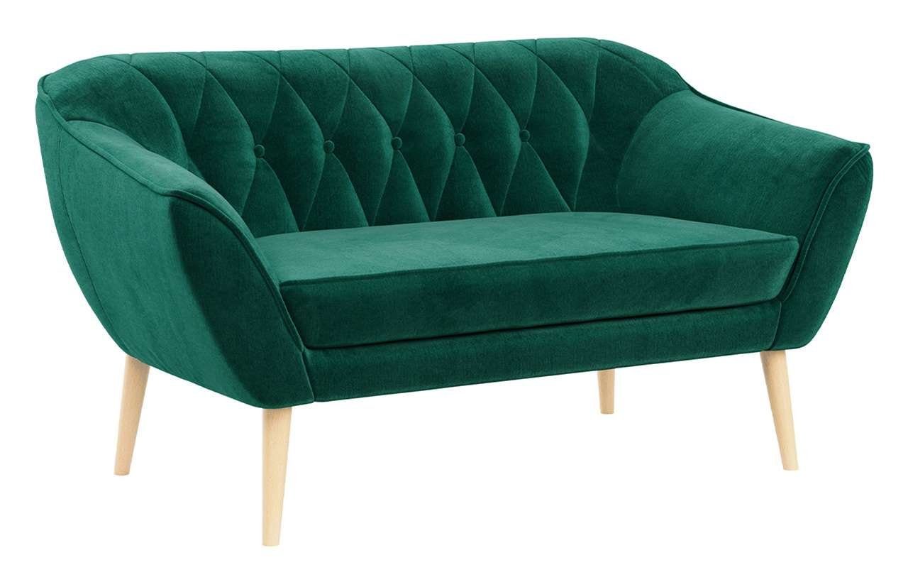 Holzbeine Sofa Sitzer, PIRS-2 Stil, Skandinavischer MÖBEL Gesteppte MKS Polsterung,