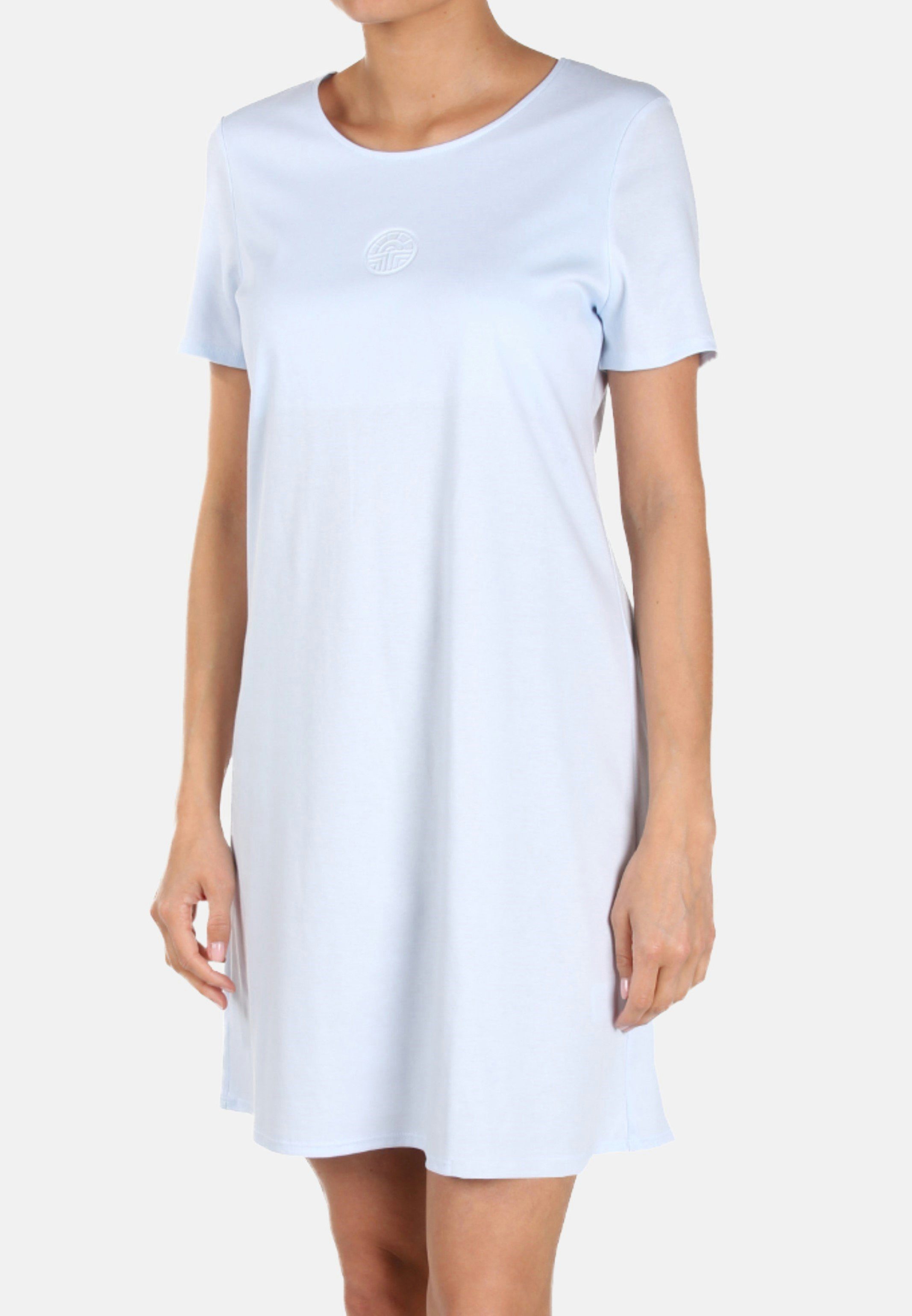 Féraud Nachthemd Basic (1-tlg) Nachthemd - Baumwolle - Angenehm auf der Haut, Pflegeleicht Bleu
