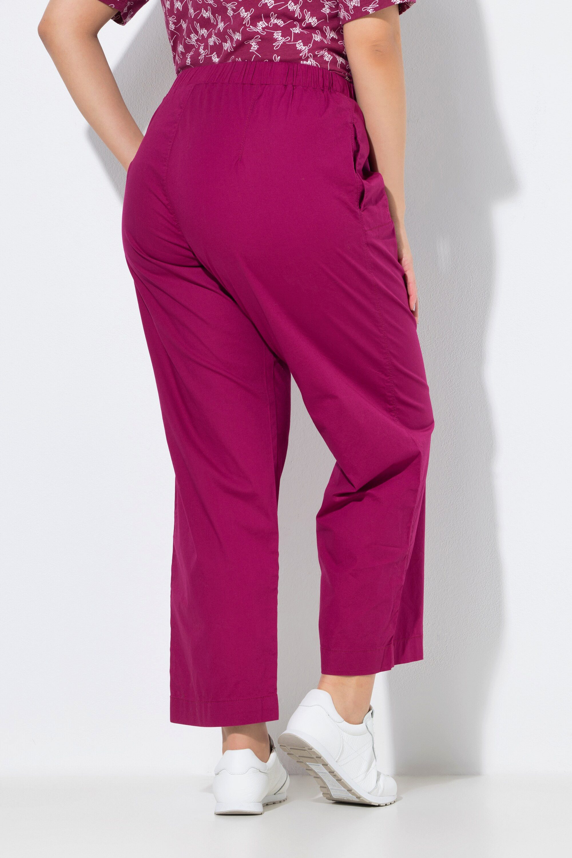 Ulla Popken 7/8-Hose 7/8-Hose Ruby geformtes Knie gerades Bein