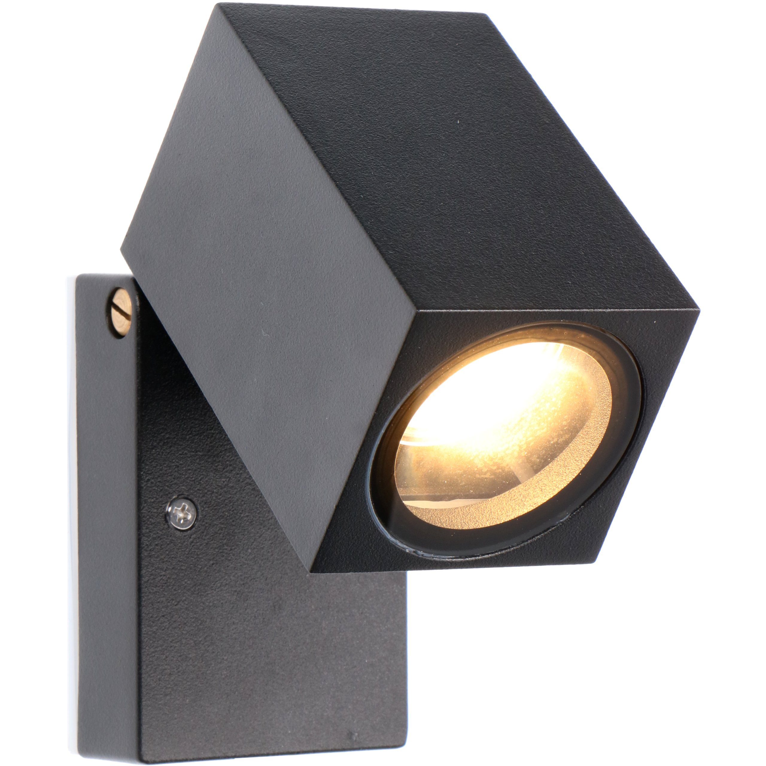 LED's light LED Außen-Wandleuchte 1000677 Außen-Wandleuchte, LED, schwarz 1x GU10 IP44 für LED und Halogen bis 35W schwenkbar