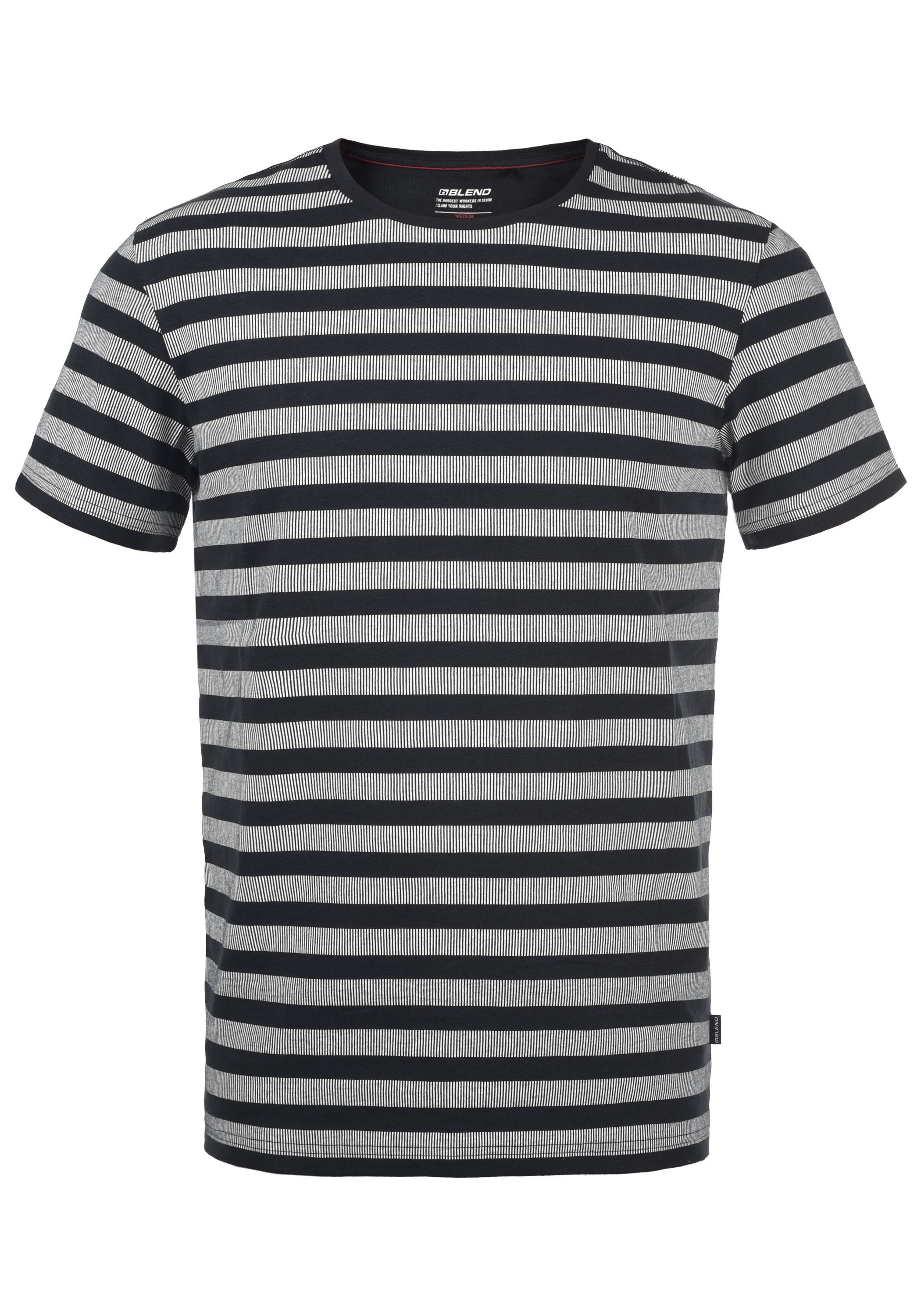 Blend T-Shirt BHKama Gestreiftes T-Shirt in Slub Yarn Qualität