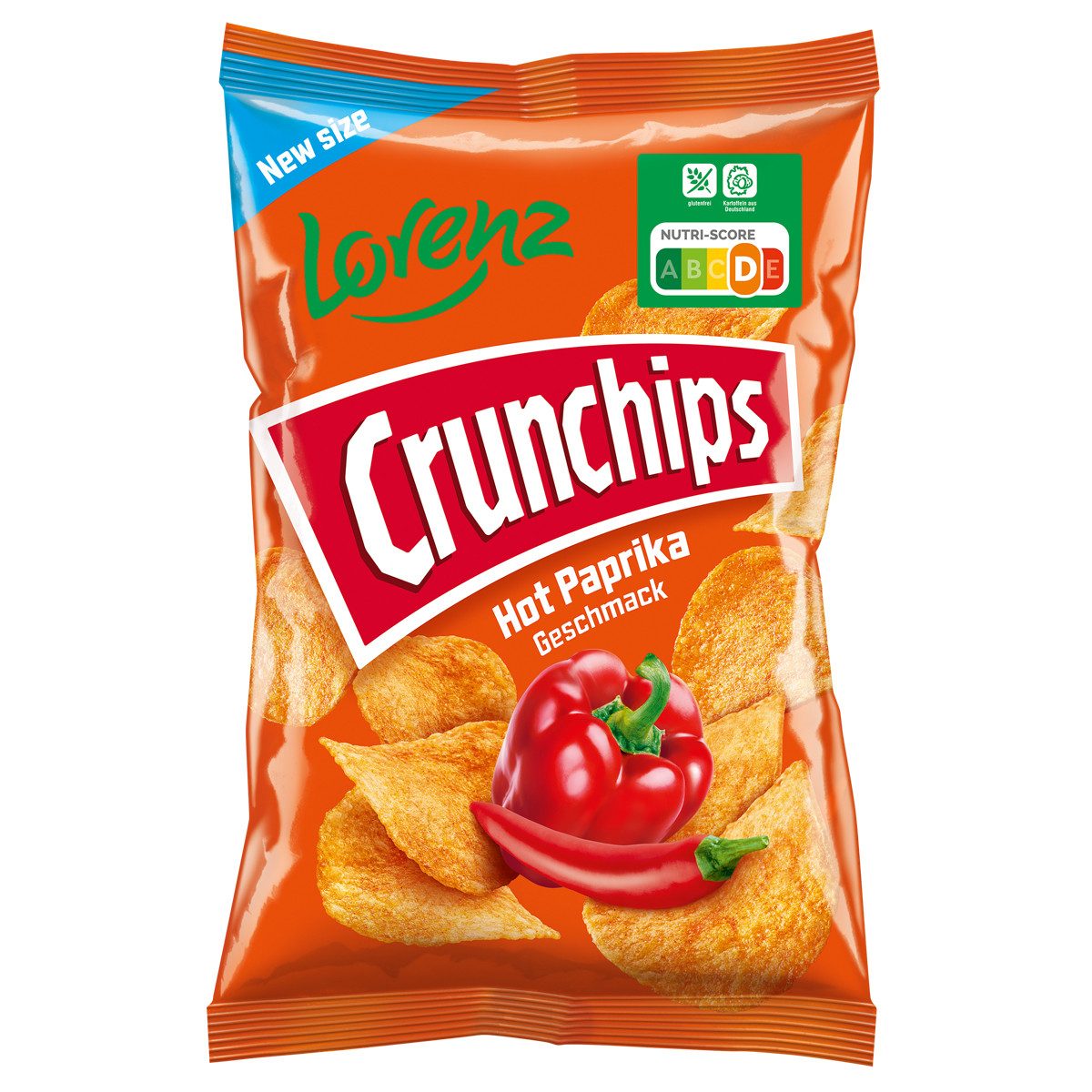 Crunchips Knabberei, Crunchips Hot Paprika 150g