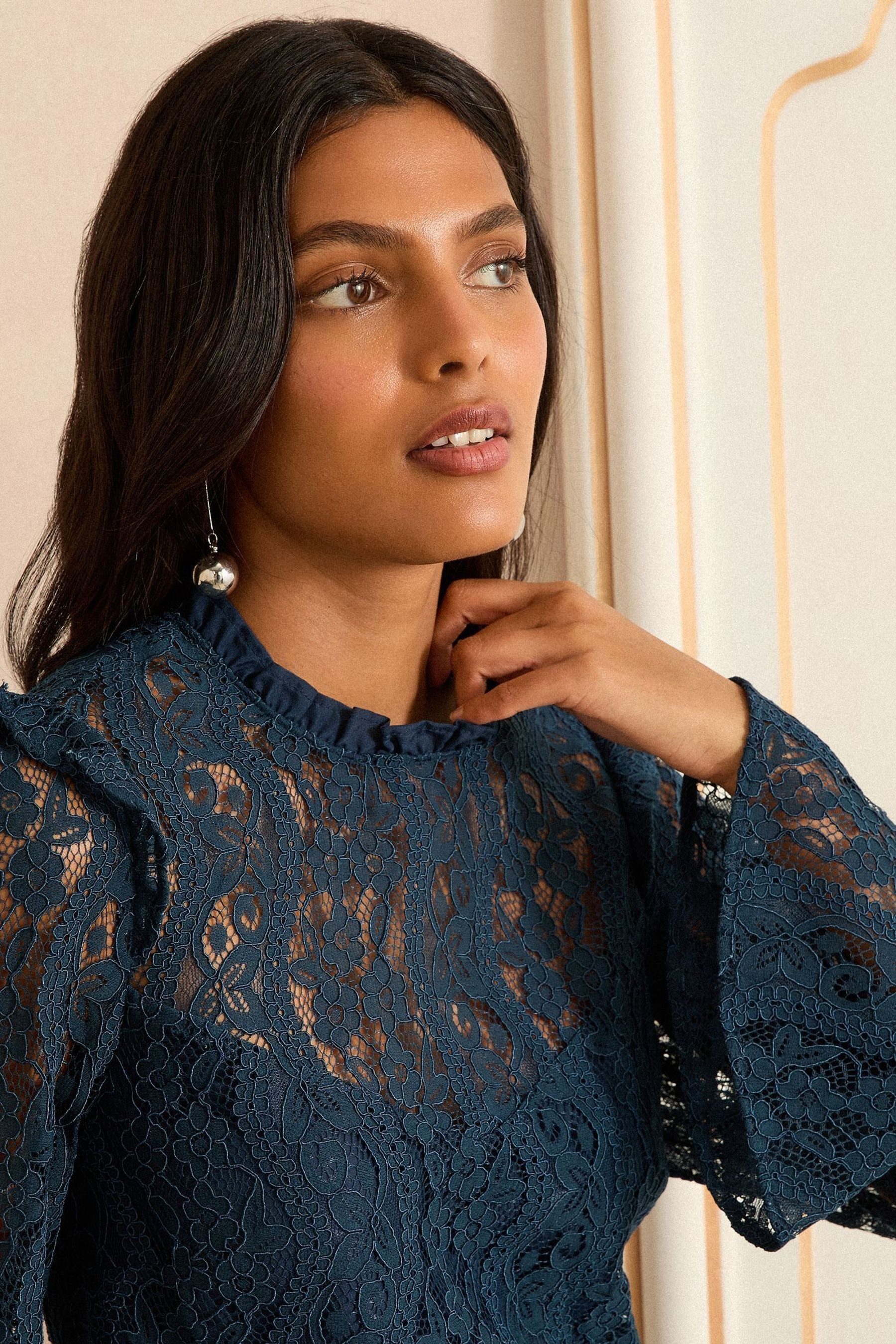 Love & Roses Spitzenbluse Love & Roses Spitzen-Bluse, Regular (1-tlg)