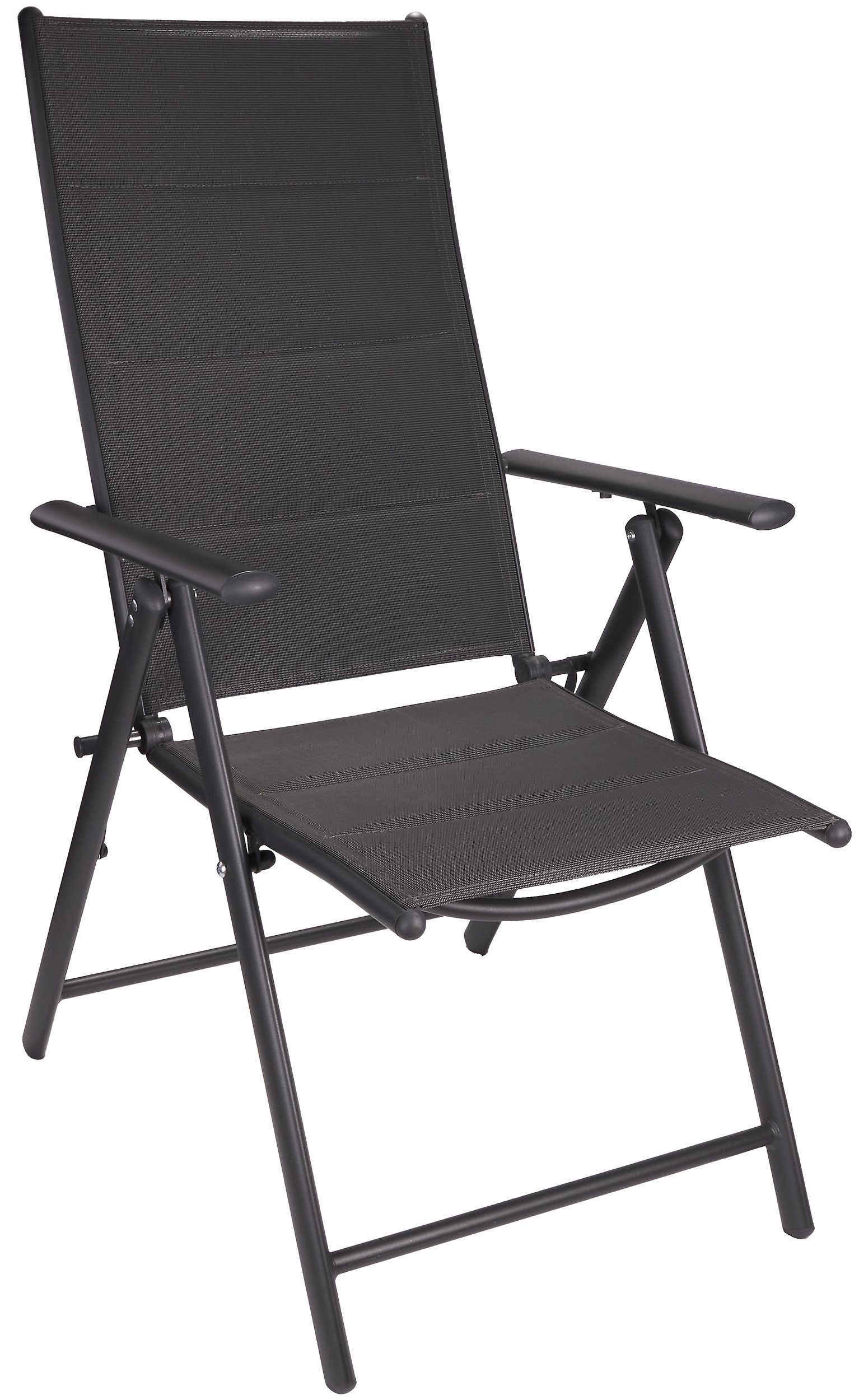 BRUBAKER Gartenstuhl Riva Stuhl mit 7-Fach verstellbarer Rückenlehne (Set, 1 St), Gartenstühle - Faltstühle klappbar - wetterfeste Klappstühle