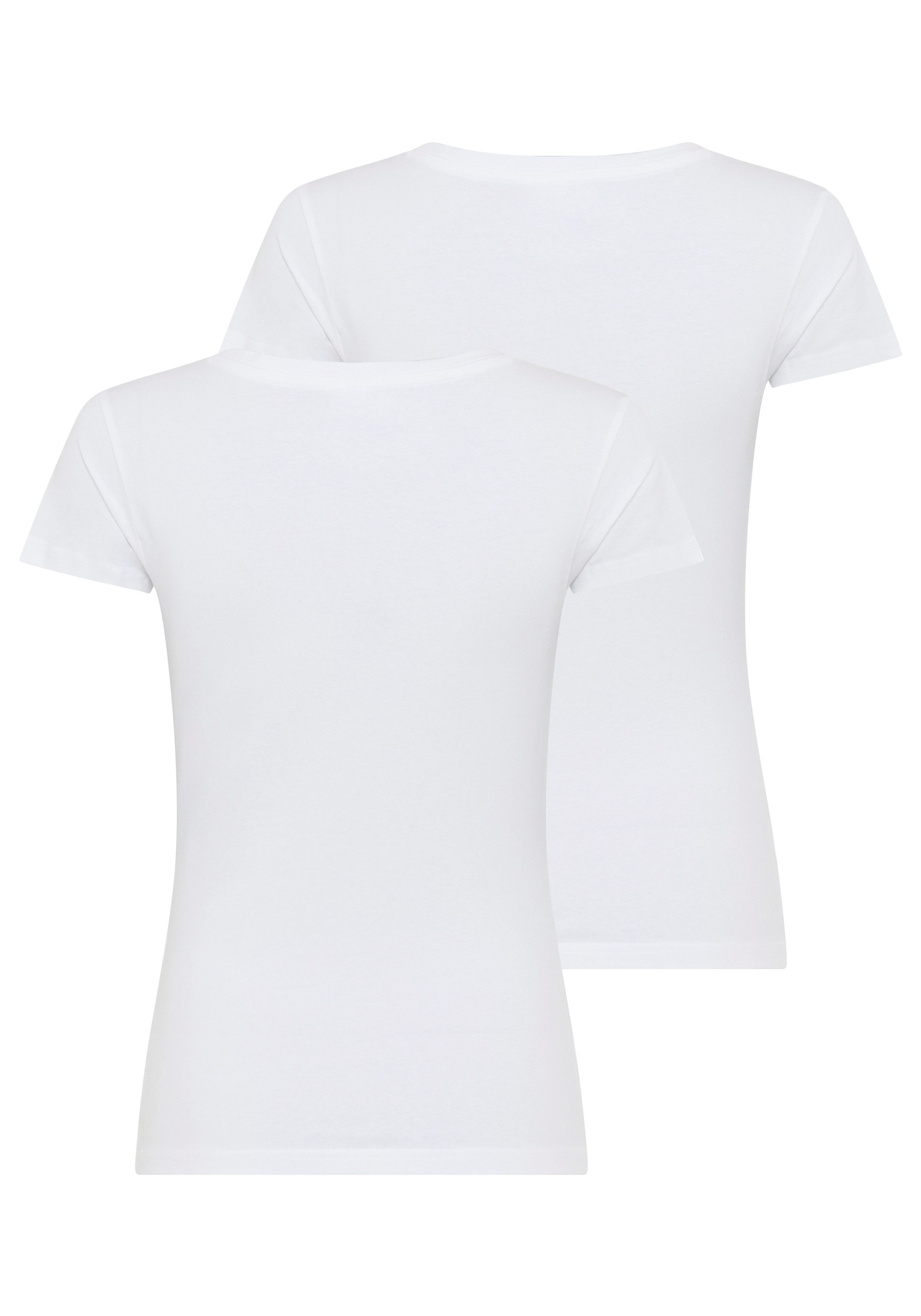 YSABEL MORA Kurzarmshirt (2er Pack) mit Rundhals, elastisch, Baumwollmix, weich, Basic – Bild 5 von 5