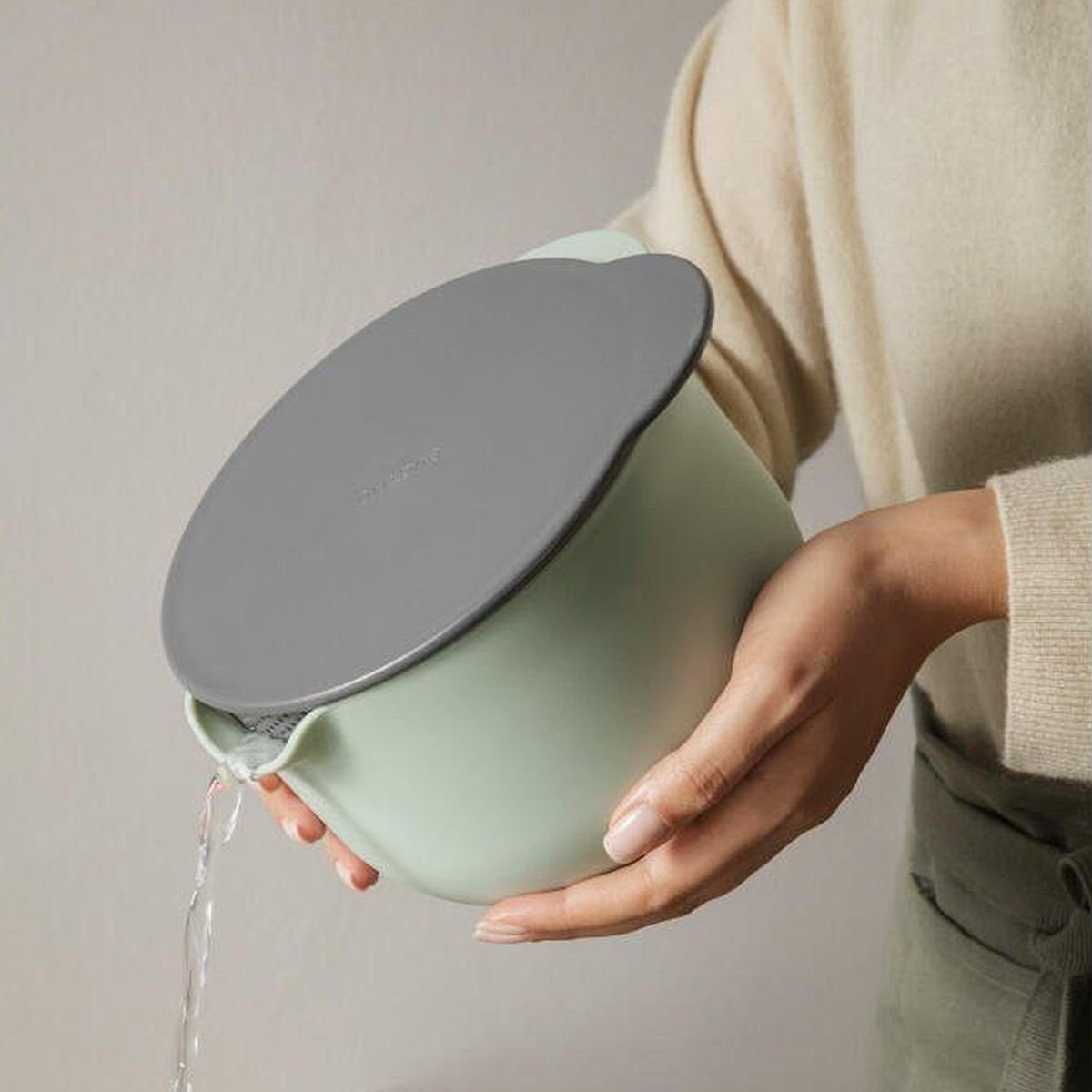 Eva Solo Rührschüssel Eva Multifunktionsdeckel Grau 17 cm, Kunststoff