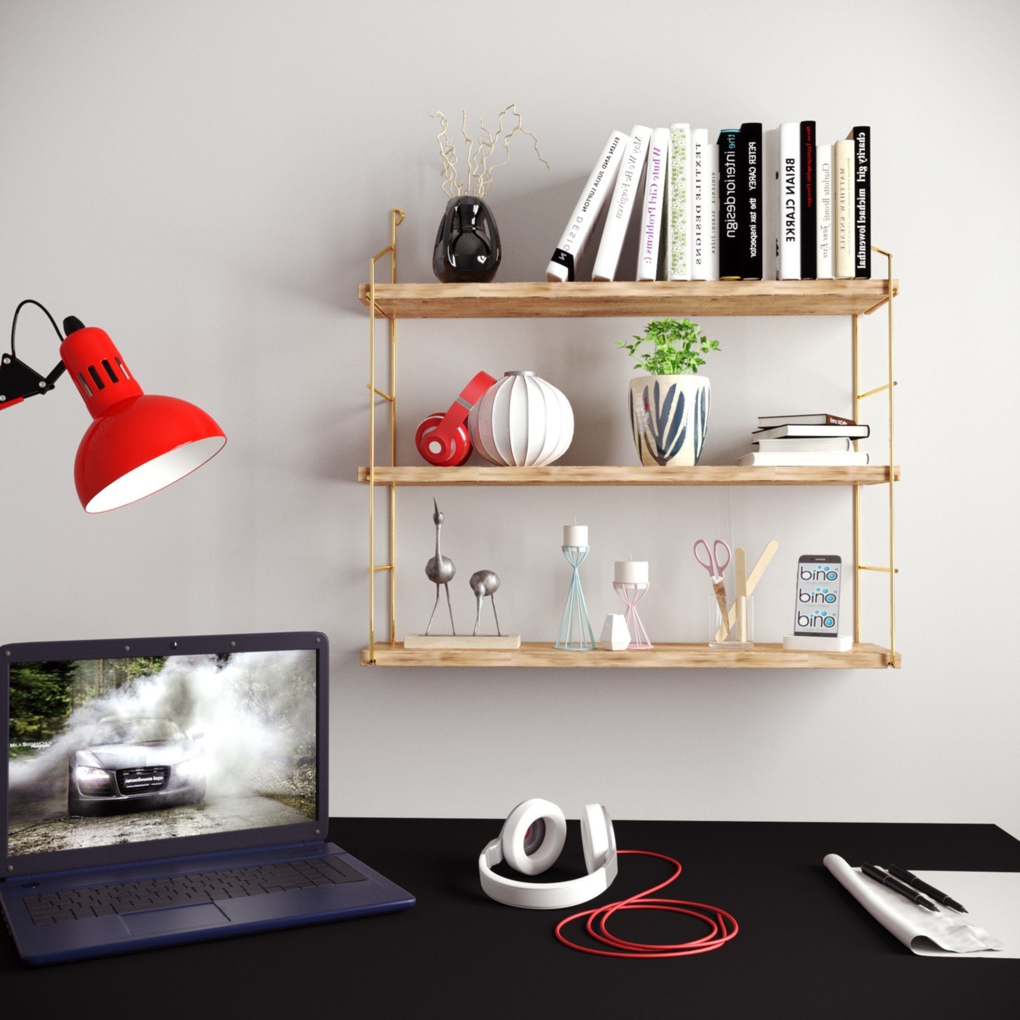 Skye Decor Wandregal 100% SOLID WOOD,Size: 60 x 16 x 62 cm T1104