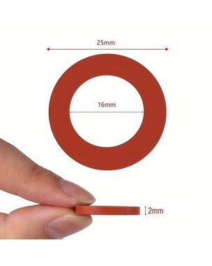 SpiceFlow Dichtungsring Flachdichtungen Rot 2mm (1-St), 3/4" 2mm rot (1 Stück)