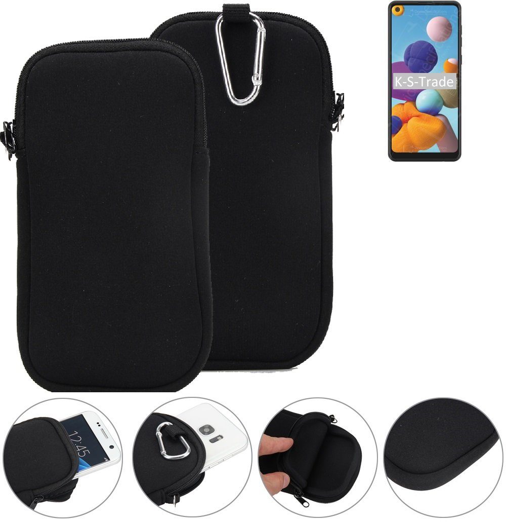 K-S-Trade Handyhülle für Samsung Galaxy A21, Neopren-Hülle Handyhülle Schutzhülle Neoprenhülle Sleeve