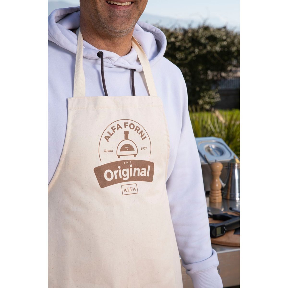 Alfa Forni Gasgrill Kochschürze Original Alfa Original Apron beige