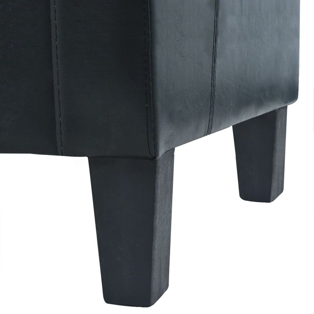 Schwarz 2-Sitzer-Sofa Couch Kunstleder vidaXL Sofa