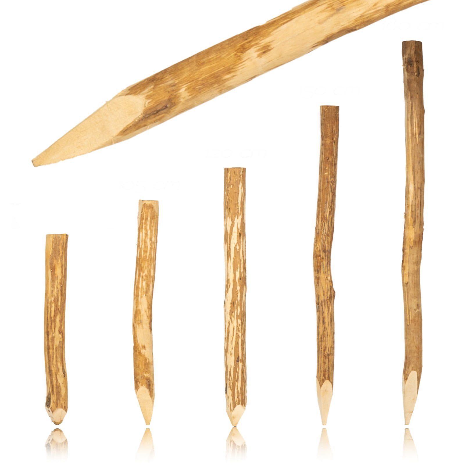 BooGardi Zaunpfosten Zaunpfahl Haselnuss, (Baumpfahl spitz 90cm · viele Grö günstig online kaufen