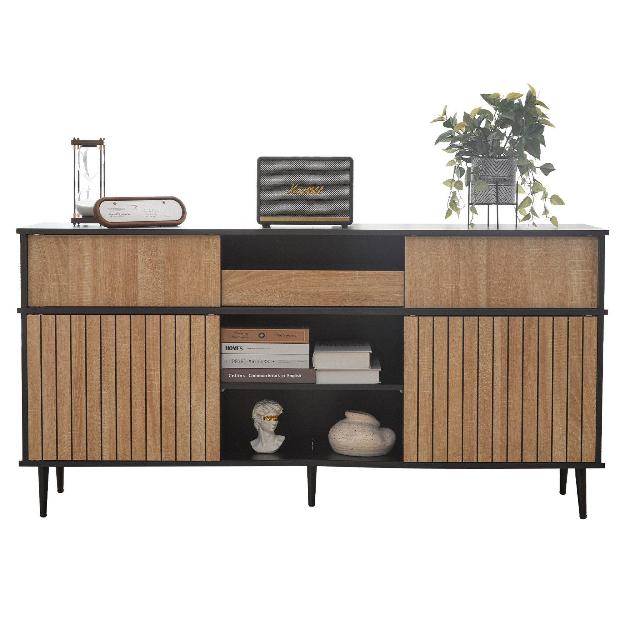 SOFTWEARY Sideboard Breite 160 cm, Küchenbuffet, günstig online kaufen