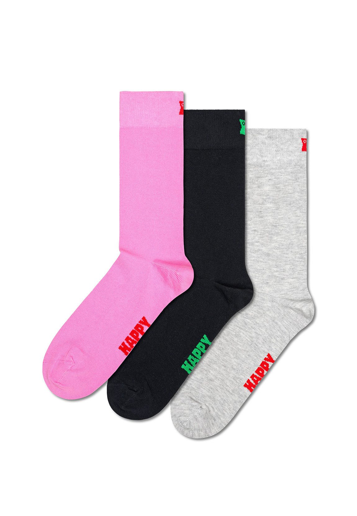 Freizeitsocken Happy Socks Socken SOLID SOCKS P001014 Mehrfarbig