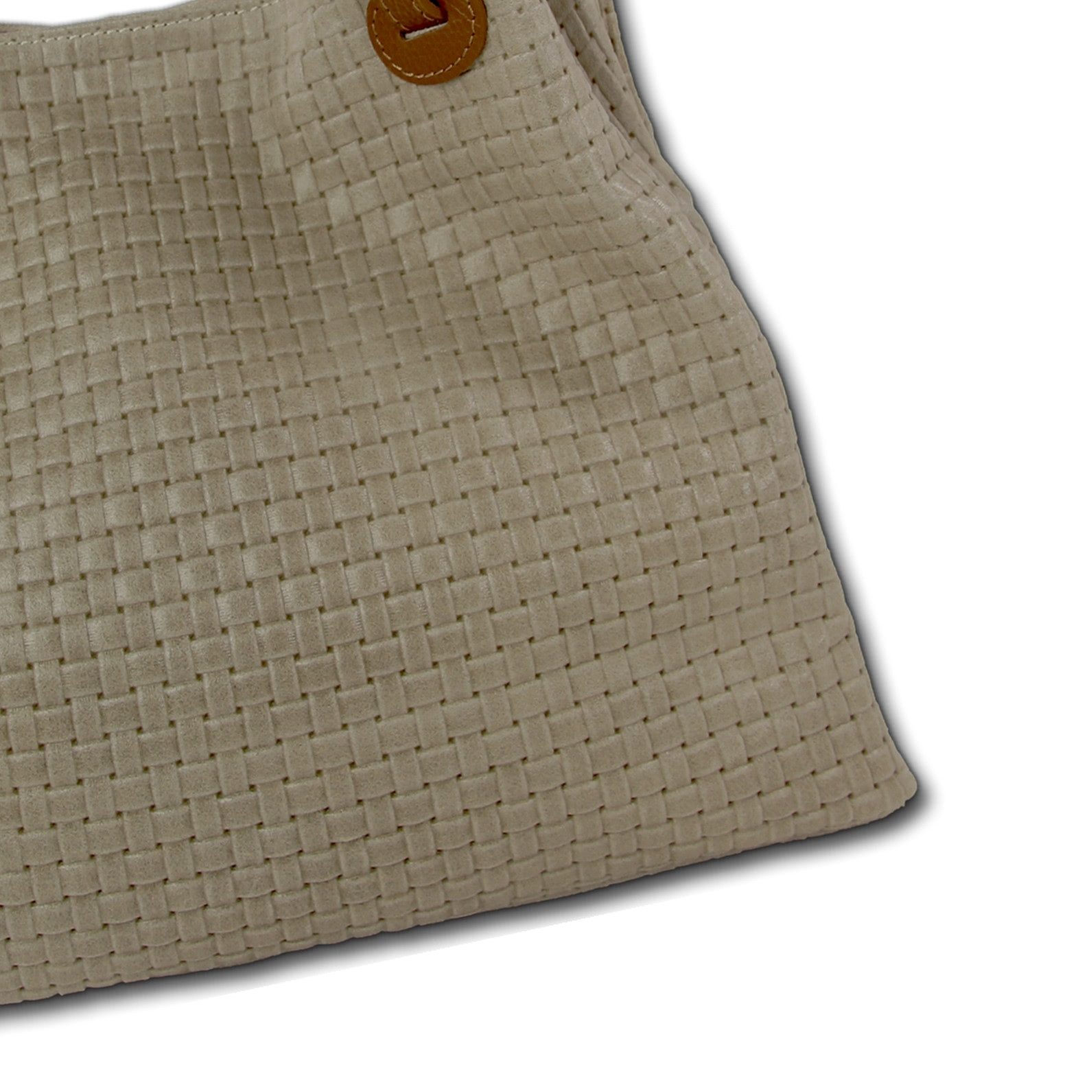 Toscanto Handtasche Toscanto Tasche taupe, beige Handtasche, (Handtasche), Damen Leder Handtasche, Umhängetasche, taupe, beige ca. 31cm