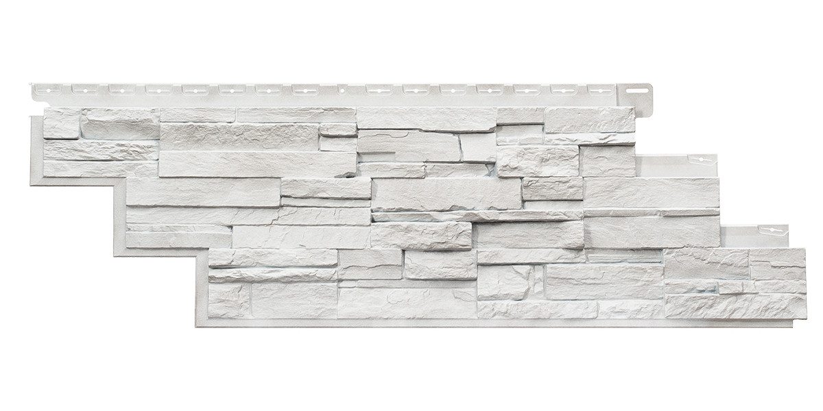 NOVIK Verkleidungspaneel NovikStone DS Platte 105x33cm 10 Stück 2,32qm Schichtstein hellgrau, BxL: 33,34x105,41 cm, 0,375 qm, (Karton mit 10 Platten, 3,52 qm) Wandverkleidung mit 3-D-Effekt, problemlose Montage, Natursteinoptik