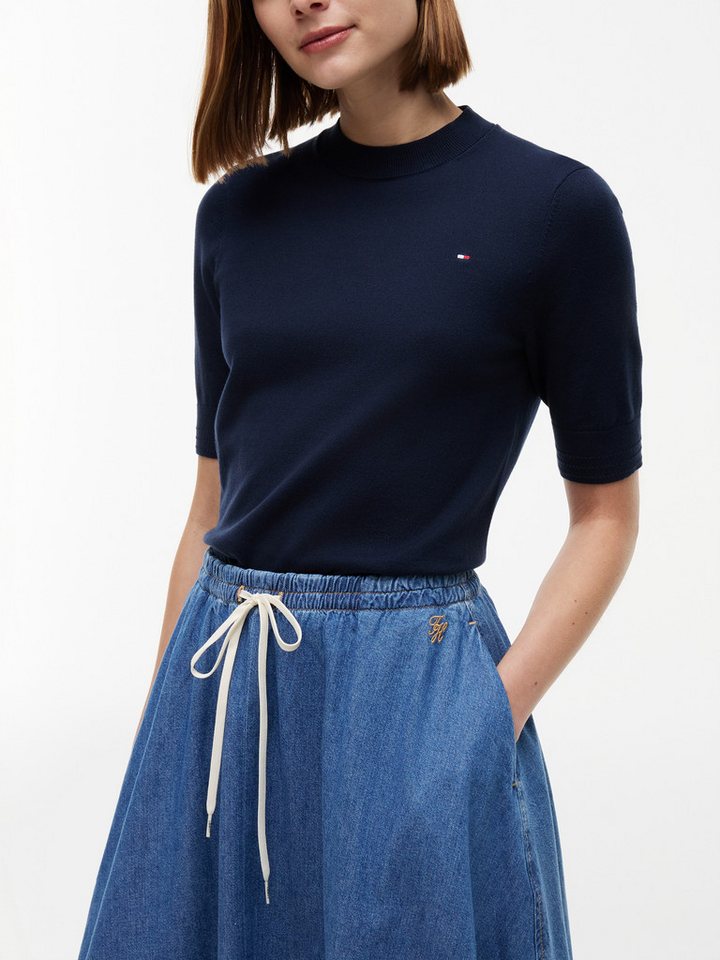 Tommy Hilfiger Jeansrock MIDI FLARED SKIRT MIA RW Baumwolle, in ausgestellter Form
