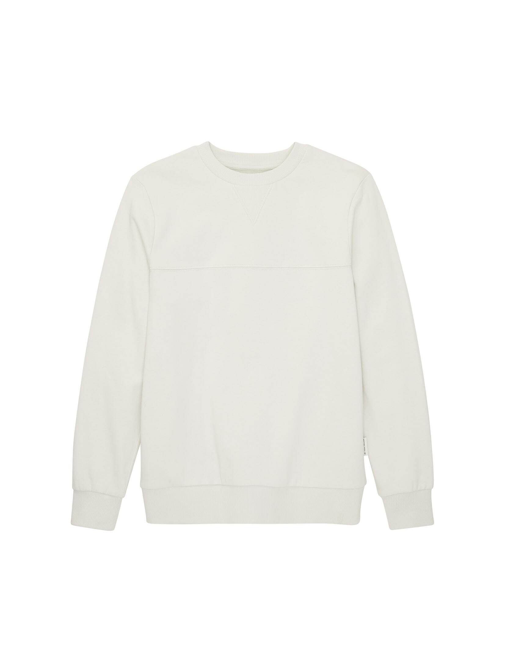 greyish Hoodie mit Sweatshirt TOM TAILOR Print white