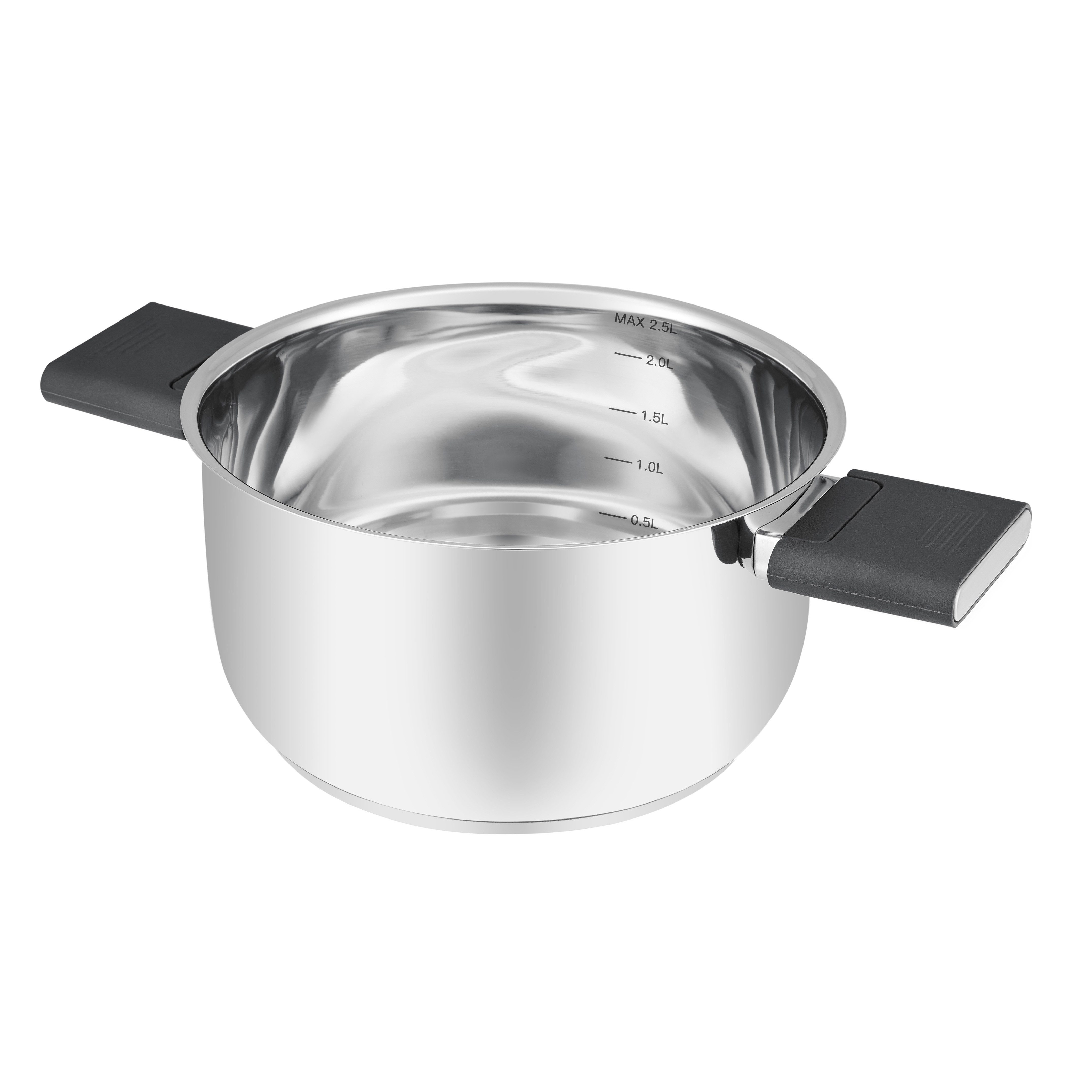 RESTO Kitchenware Topf-Set ANSER mit klappbaren Griffen, im Geschenkkarton, Edelstahl 18/10 (Set, 4-tlg., je 2x Kochtopf Ø 18/22 cm mit Deckel), für alle Herdarten geeignet, auch Induktion