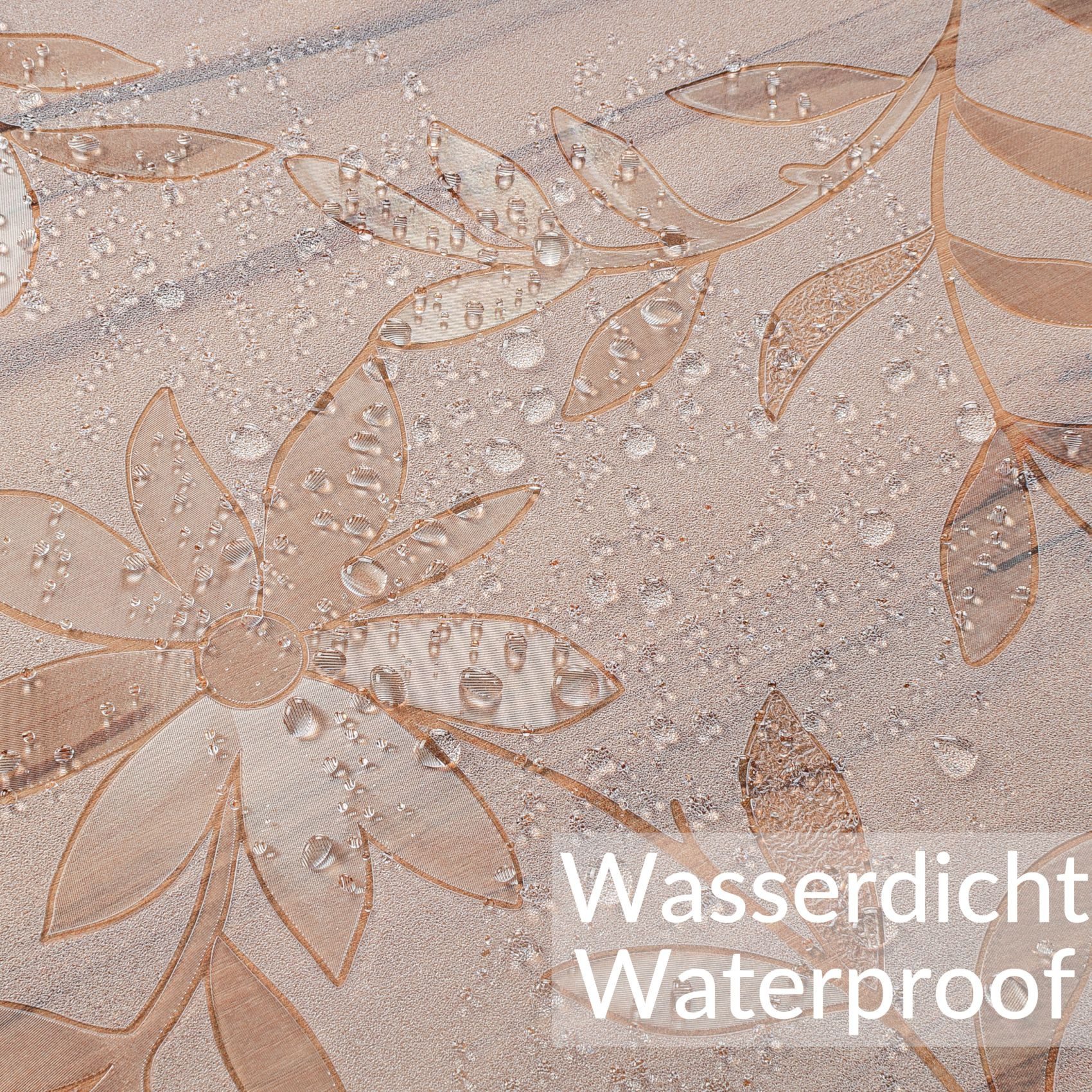 ANRO Tischdecke FLOKY Blume mattiert einseitig 1,5mm Tisch Schutzfolie Geruchsneutral (Rolle 1-tlg, eine Folie), Pflegeleicht 100x130cm Prägung mit Motiv Weiß