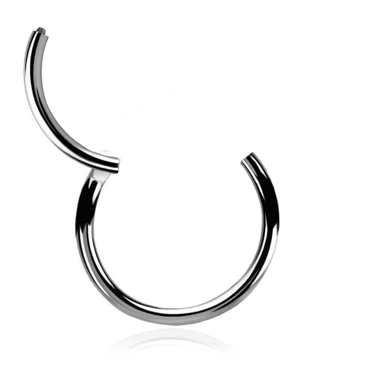 Septumring Ring viva-adorno Ring Silber Scharnier Nasenring Ohrpiercing Chirurgenstahl Lippe Clicker Segmentring Piercing mit Nasenpiercing Septum, Helix