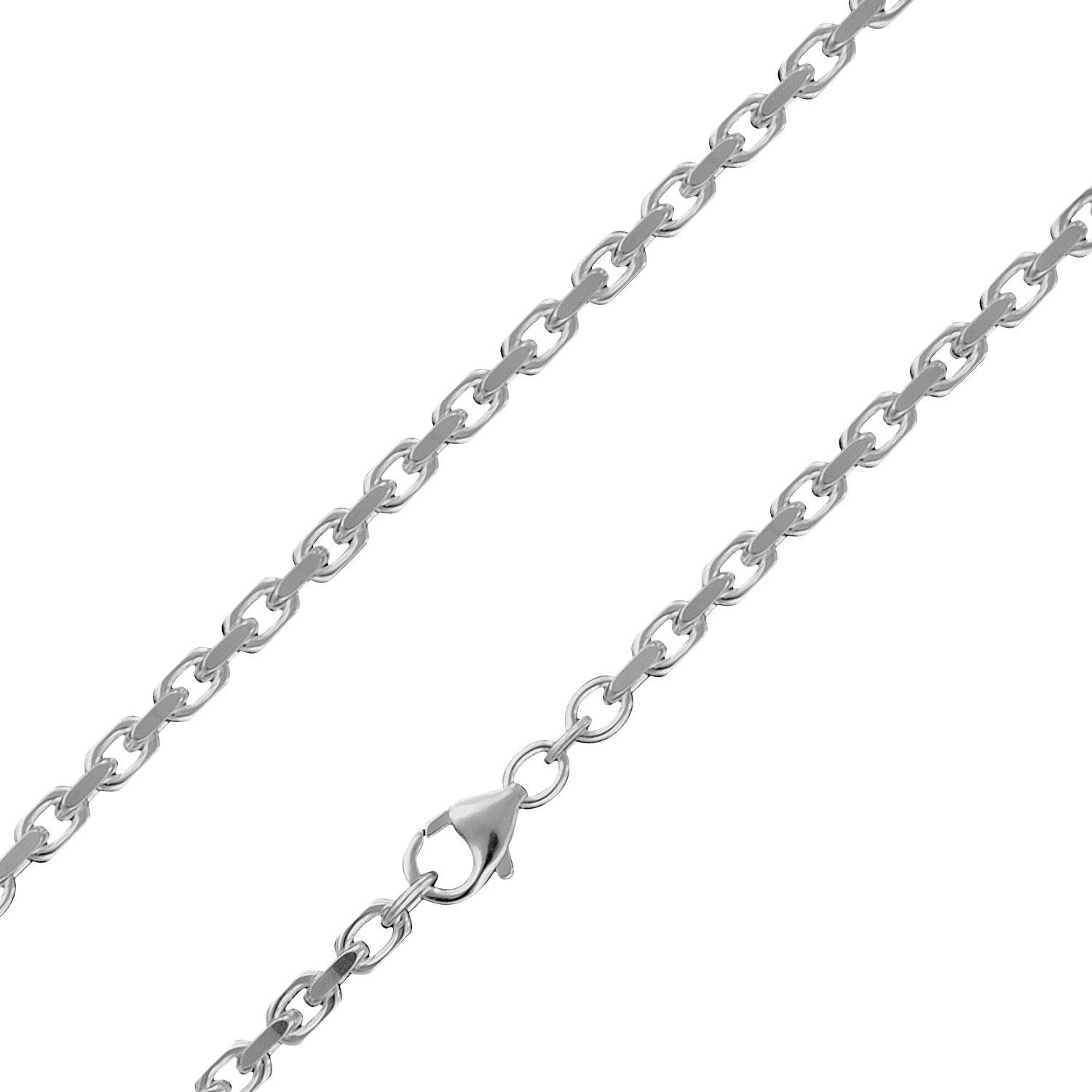 trendor Kette ohne Anhänger Silberkette für 925 Sterlingsilber Ankerkette 3,0 mm