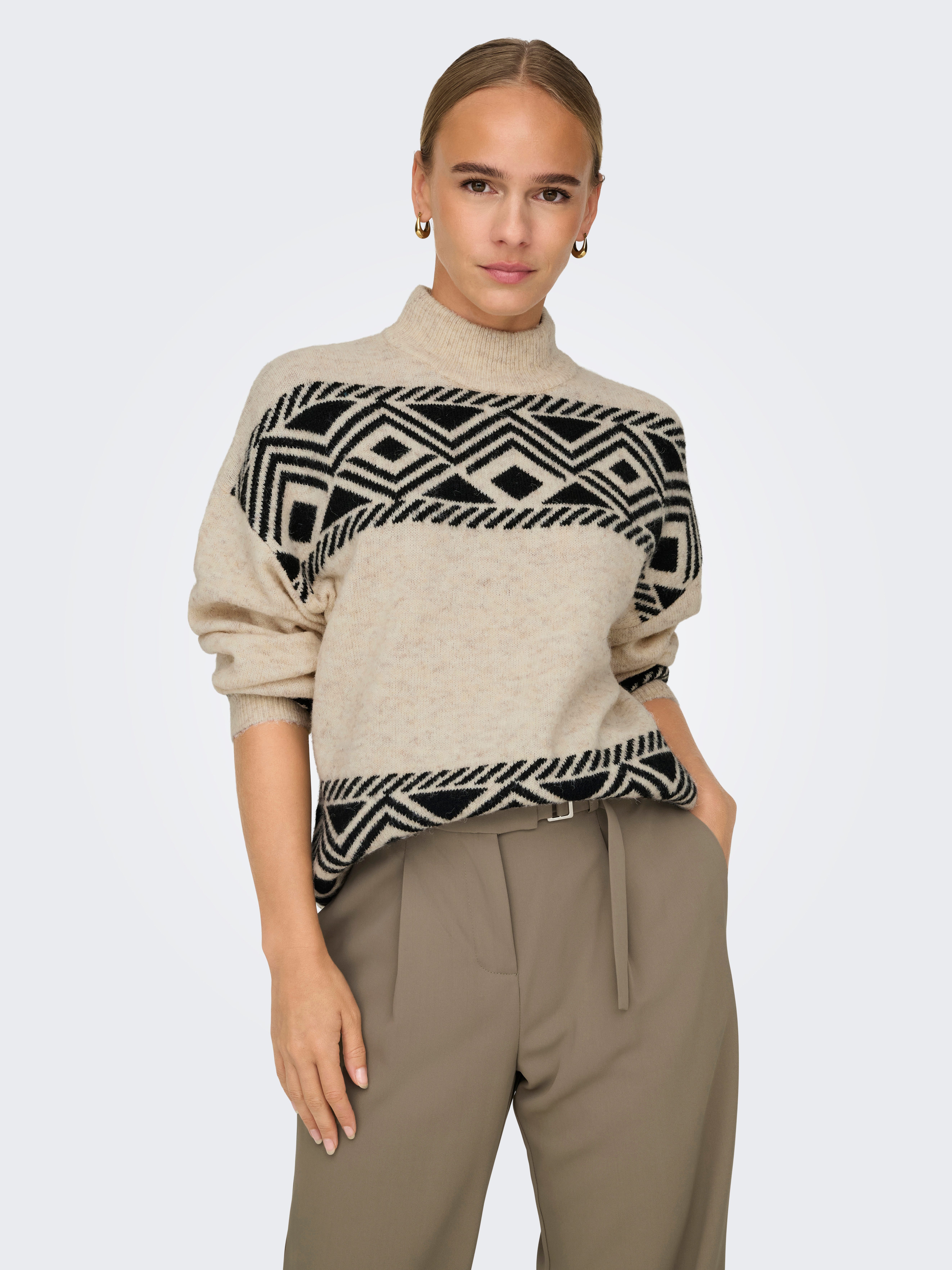 Stehkragenpullover ONLVICTORIA L/S PULLOVER KNT NOOS