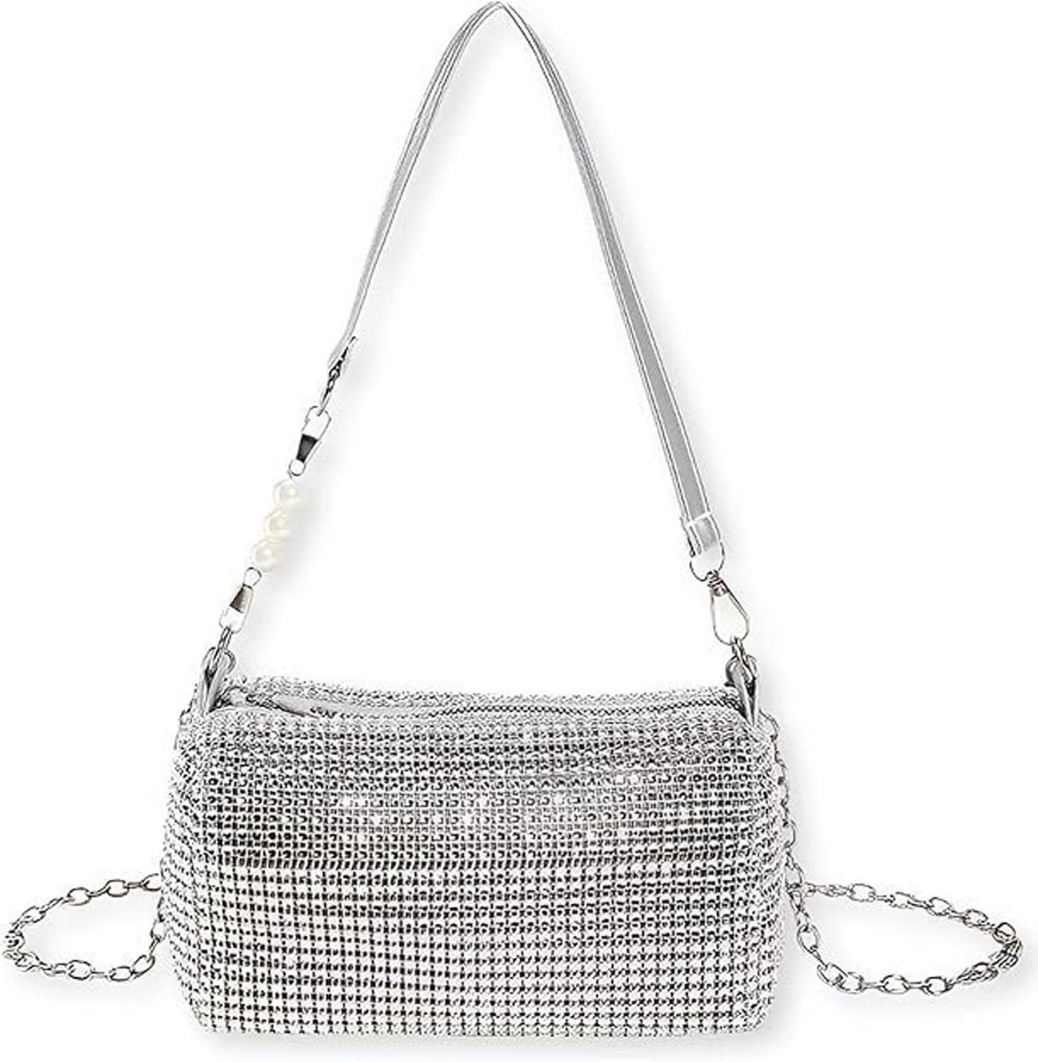 nsihing Clutch Elegante Abendtasche Damen Mit Glitzerndem Design