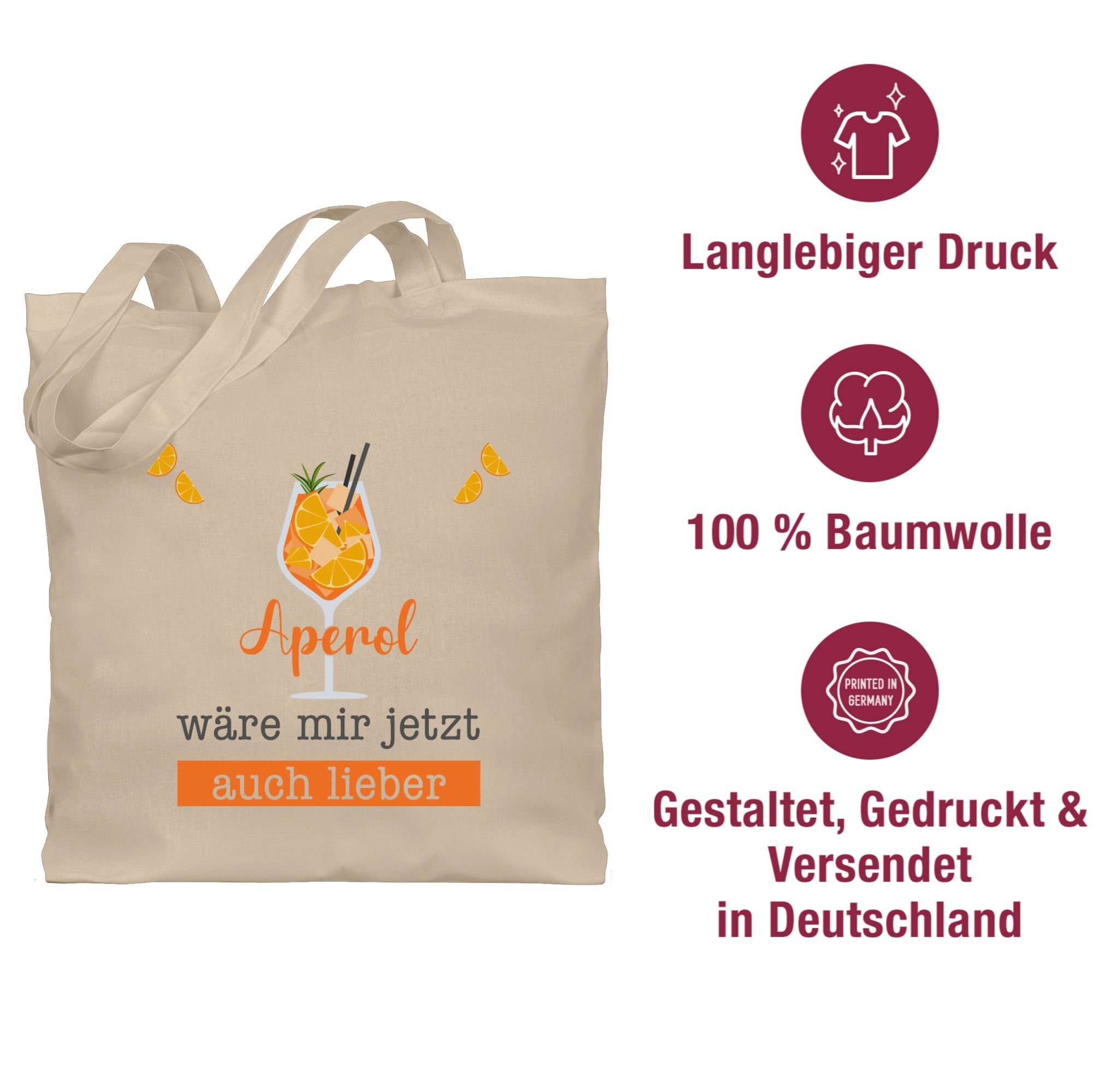 Naturweiß Shirtracer auch Umhängetasche lieber Apreol jetzt 1 Geschenk Statement mir Aperol Lustig, - wäre