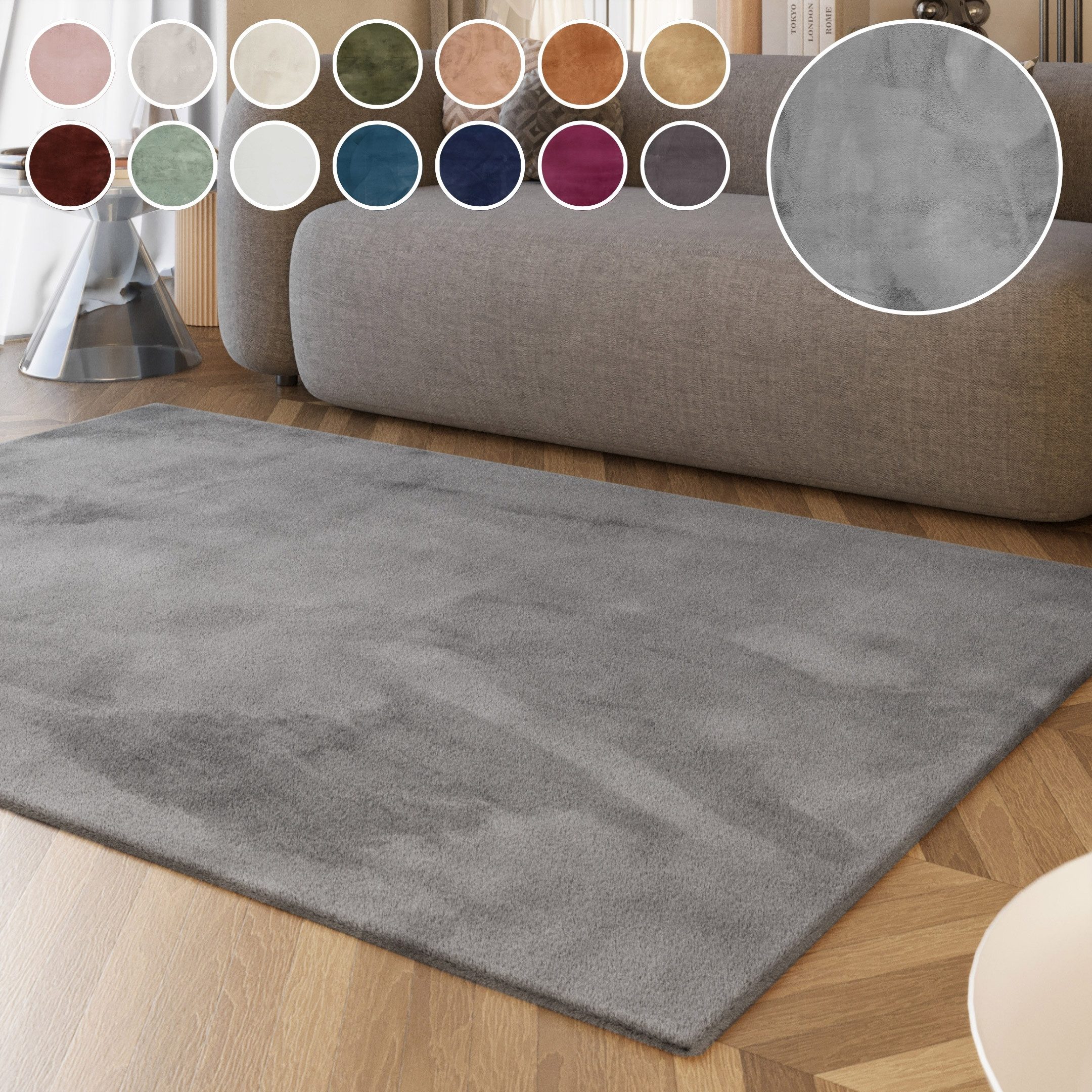 Esprit Hochflor-Teppich Alice ESP-4377, Kunstfell, rechteckig, Höhe: 25 mm, Kaninchenfell-Haptik, besonders weich und dicht, für alle Räume
