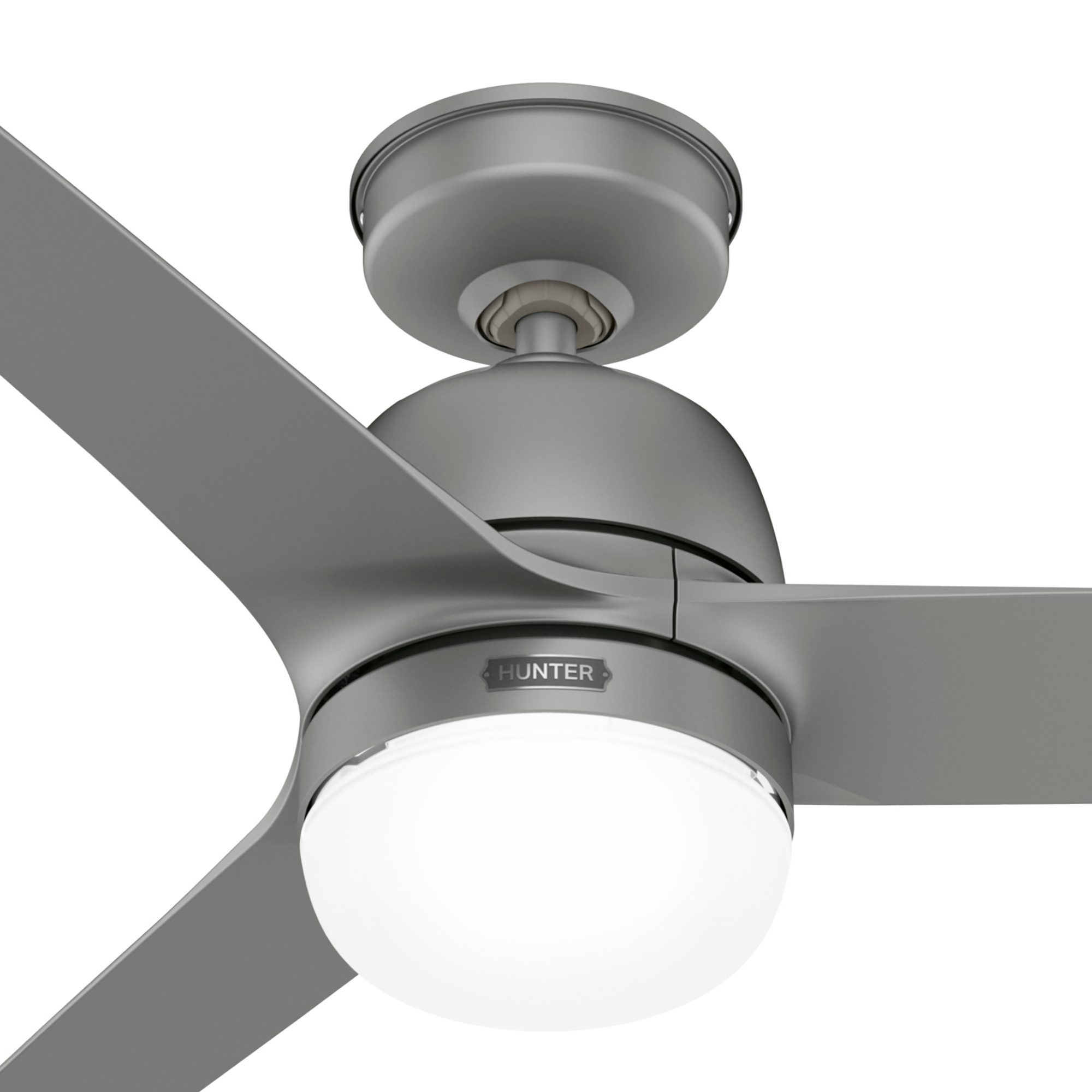 Hunter Deckenventilator Outdoor Deckenventilator Seawave Silber mit Licht
