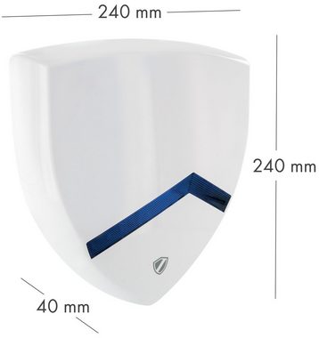 Schwaiger HSD300 532 Alarmsirene (Attrappe, blaues blinklicht simuliert permanente Bereitschaft)