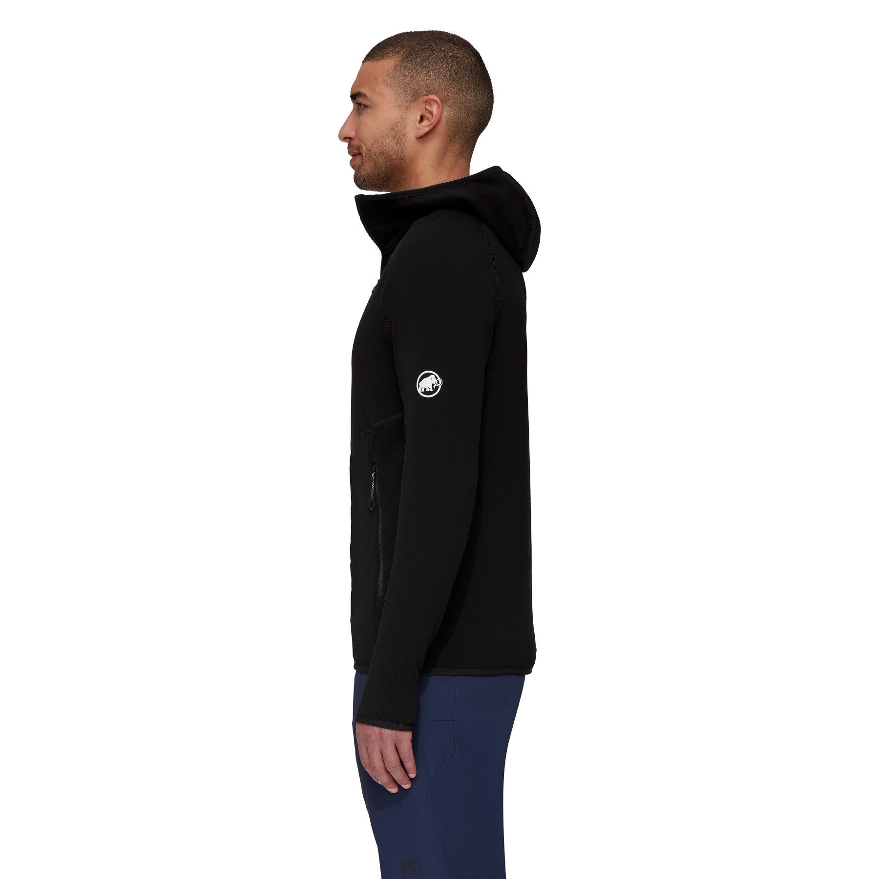 Mammut Fleecejacke Aconcagua ML (Midlayer) mit Kapuze schwarz Herren