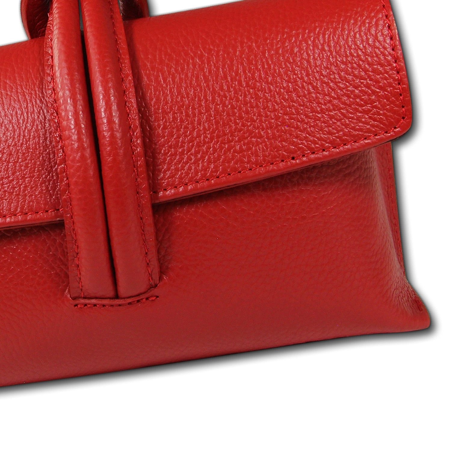 Toscanto Umhängetasche Toscanto Tasche rot Leder Abendtasche (Abendtasche), Damen Abendtasche, Umhängetasche Leder, rot ca. 23cm x ca. 13cm