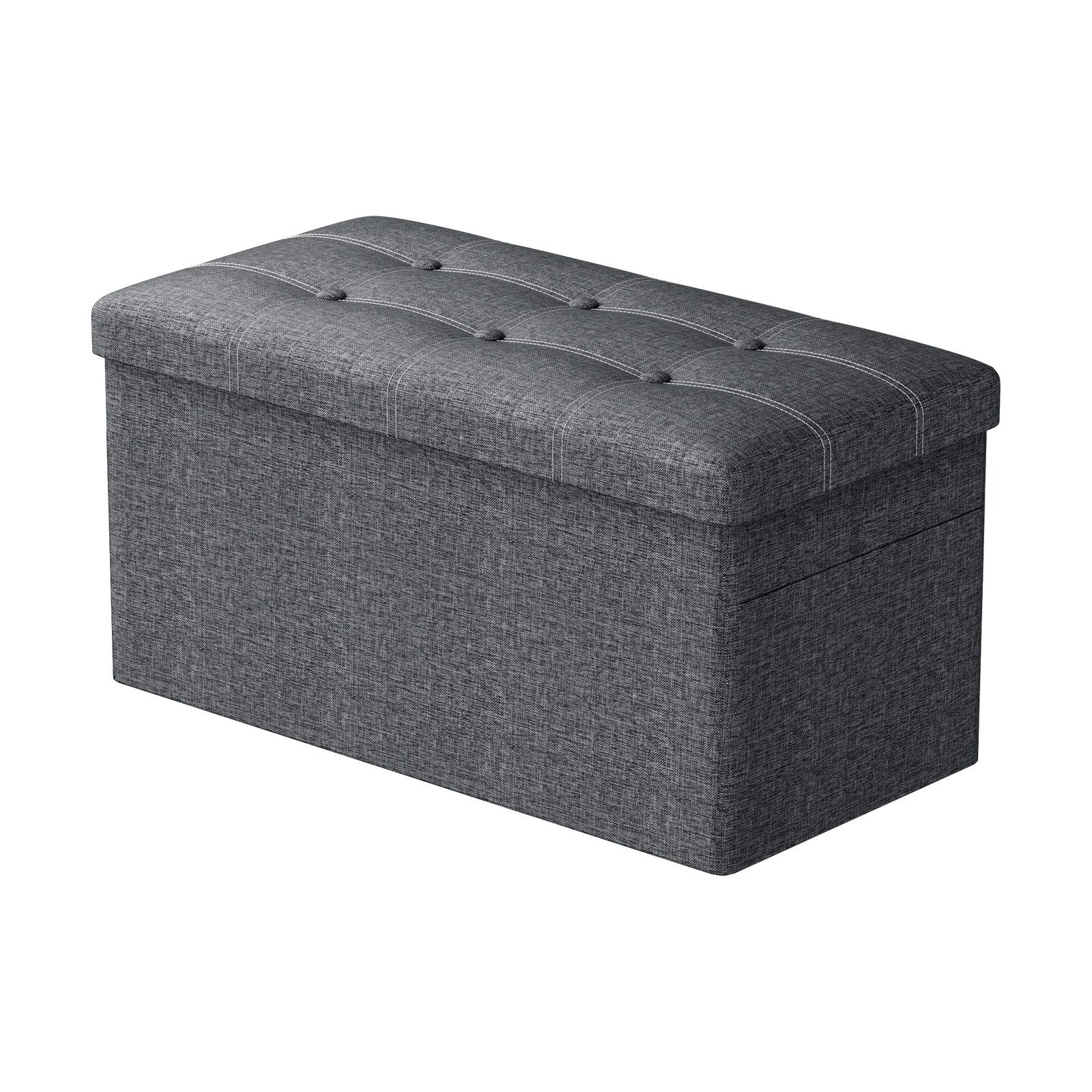 Oak&Tea Sitzbank Stauraumhocker, Sitzbank, grau, rechteckig, 2-Sitzer-Bank, 3-Sitzer-Bank, frei im Raum stellbar